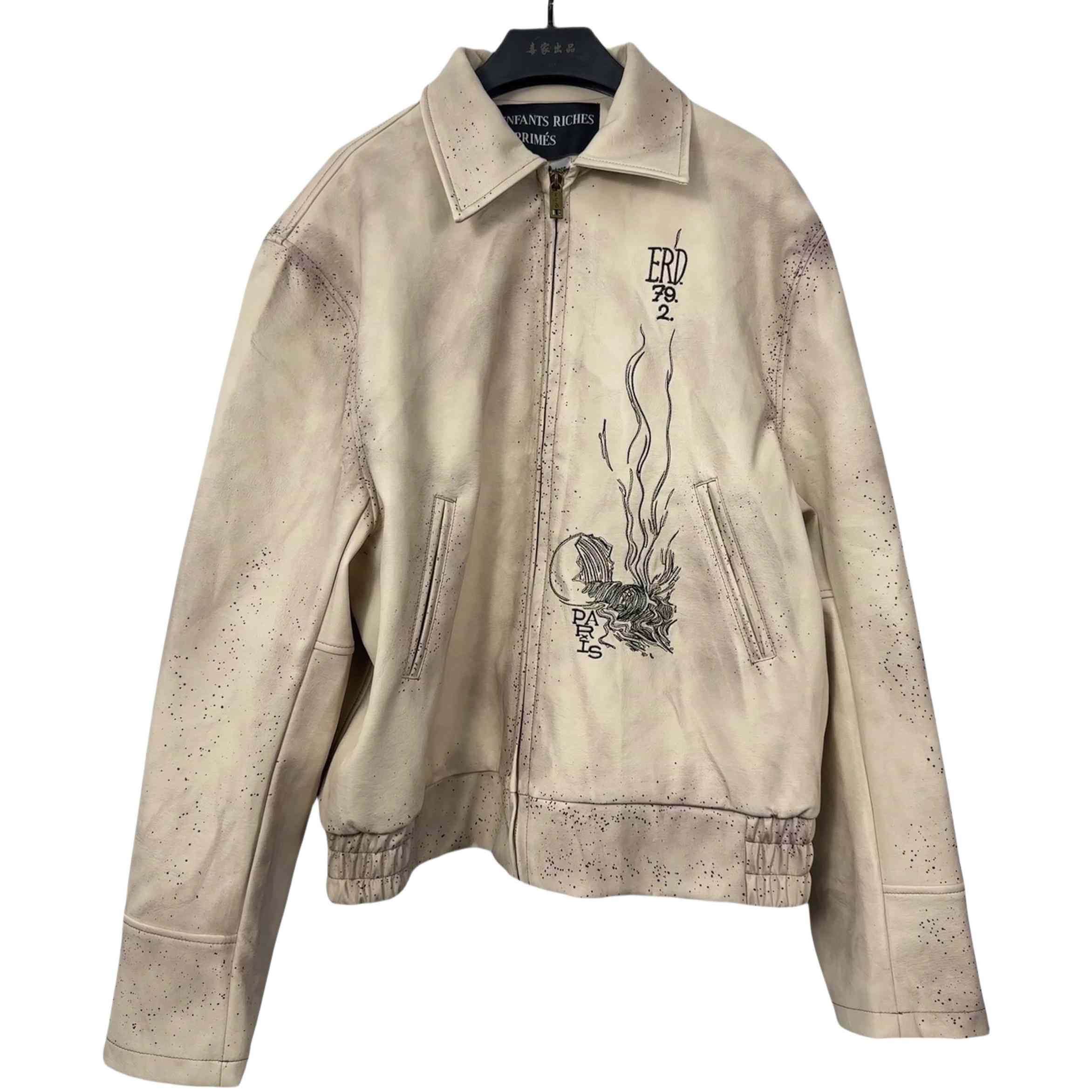 Enfants Riches Deprimes Embroidered-motif Leather Jacket - PerfectKickZ