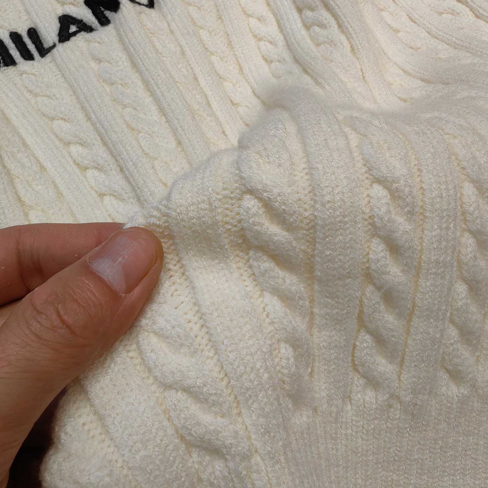 Dolce & Gabbana White Logo-embroidery Virgin Wool Jumper - PerfectKickZ