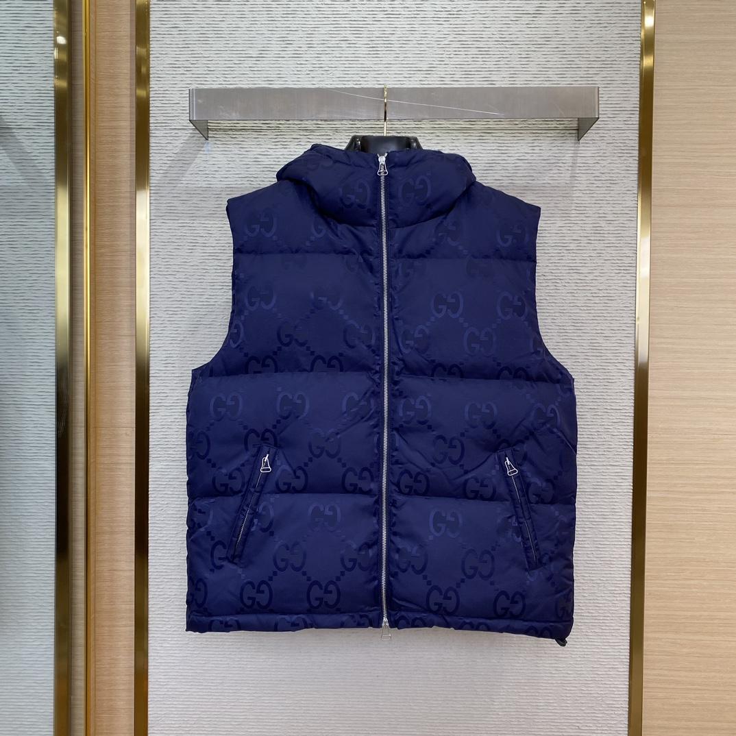 Gucci Jumbo GG Canvas Down Vest - PerfectKickZ