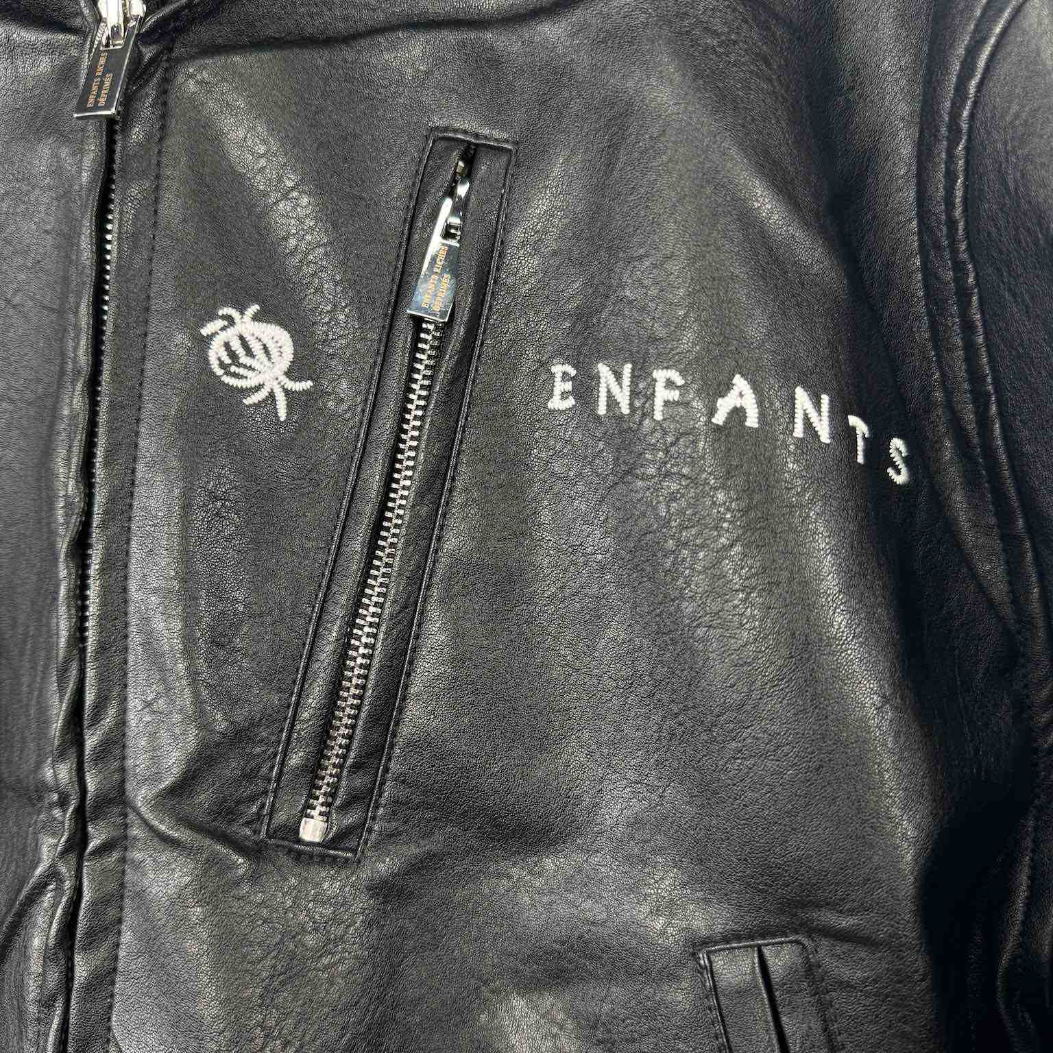 Enfants Riches Deprimes Opium Embroidered Leather Jacket - PerfectKickZ