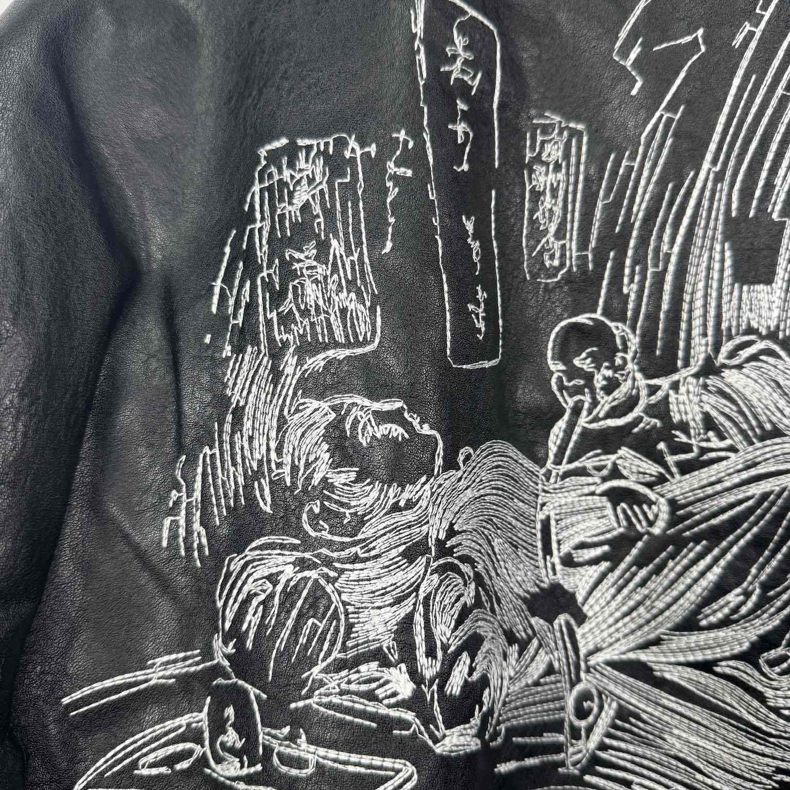 Enfants Riches Deprimes Opium Embroidered Leather Jacket - PerfectKickZ