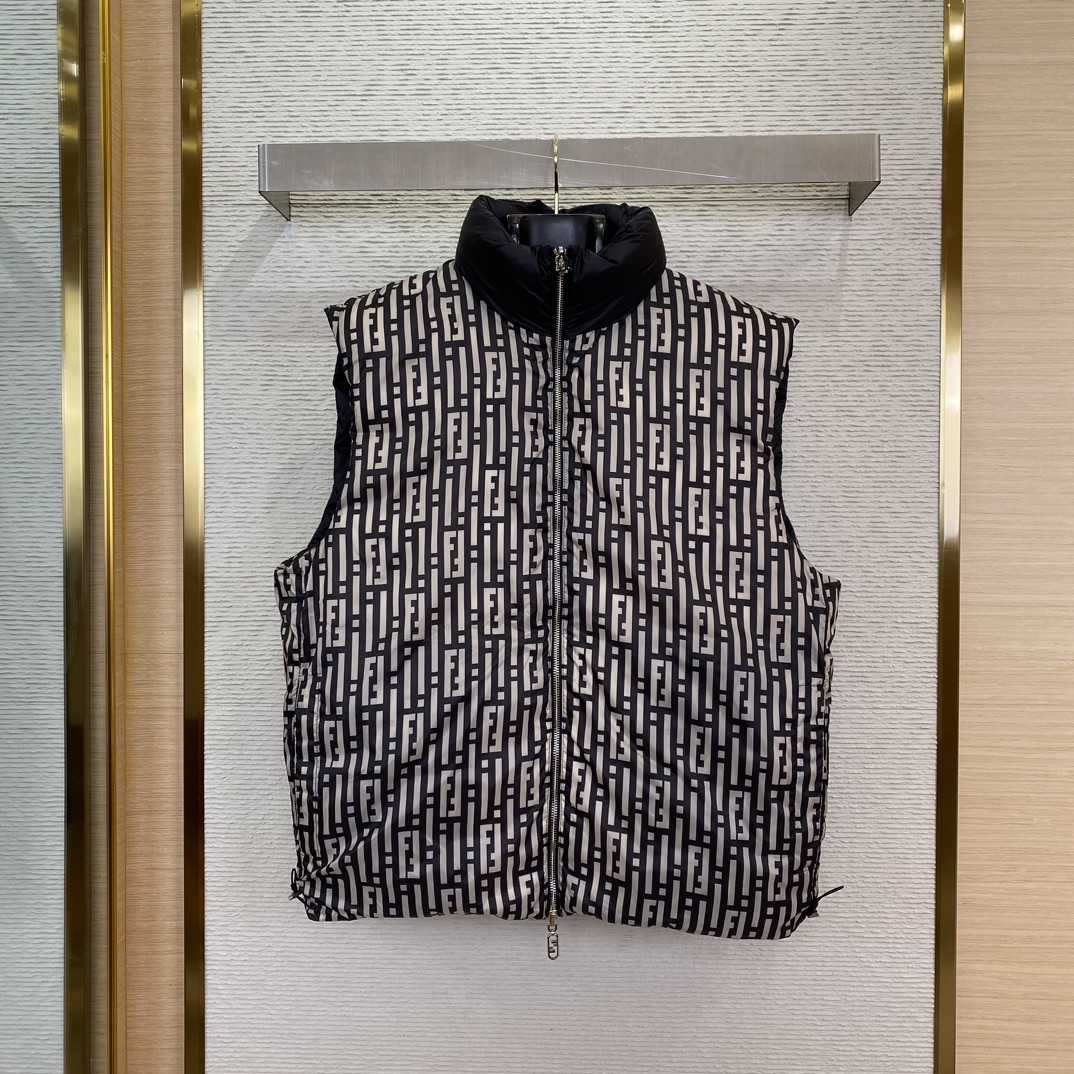 Fendi FF Stripe Reversible Padded Gilet - PerfectKickZ