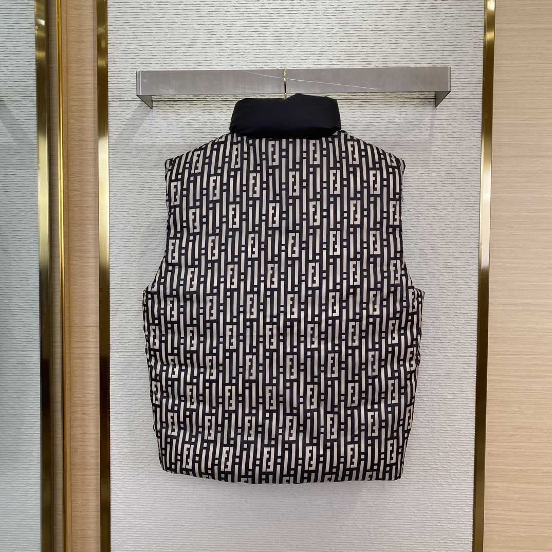 Fendi FF Stripe Reversible Padded Gilet - PerfectKickZ