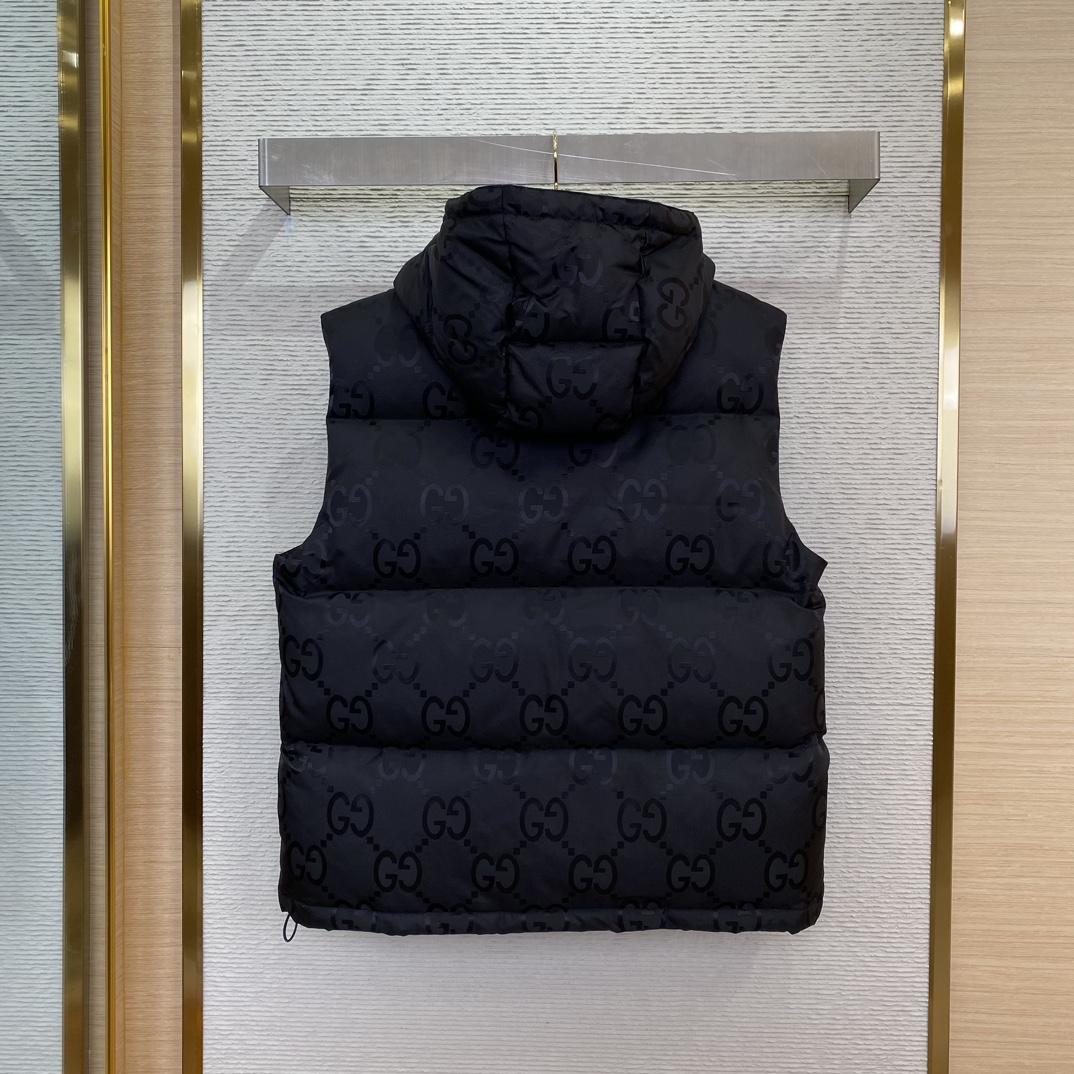 Gucci Jumbo GG Canvas Down Vest - 