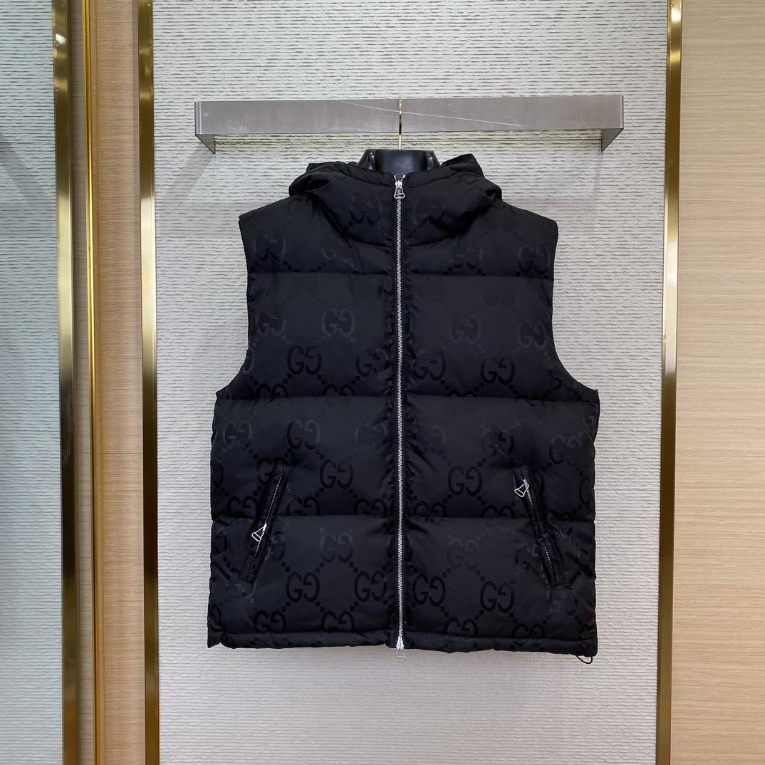 Gucci Jumbo GG Canvas Down Vest - PerfectKickZ