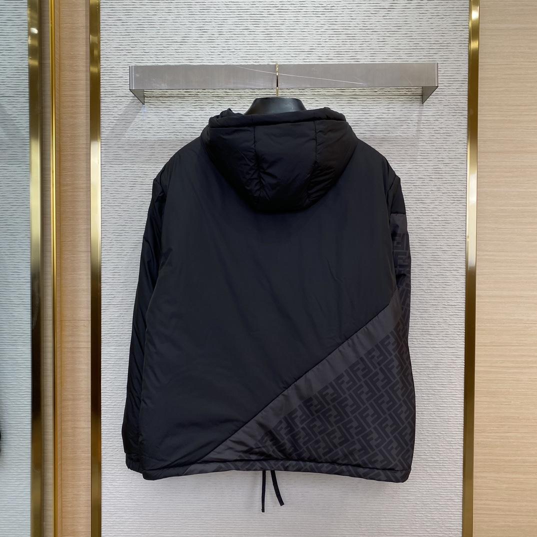 Fendi Windbreaker Black Nylon Windbreaker Jacket - PerfectKickZ