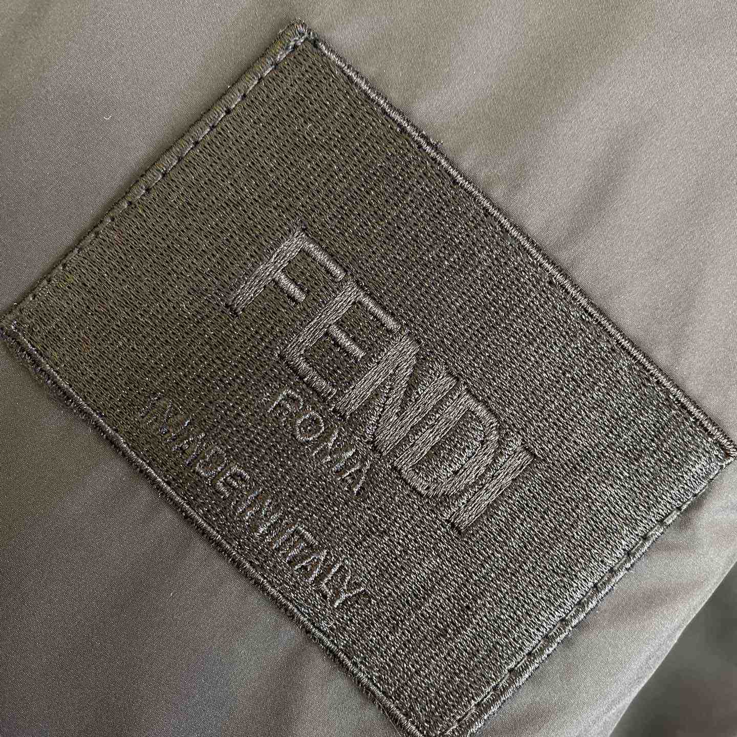 Fendi Windbreaker Black Nylon Windbreaker Jacket - PerfectKickZ