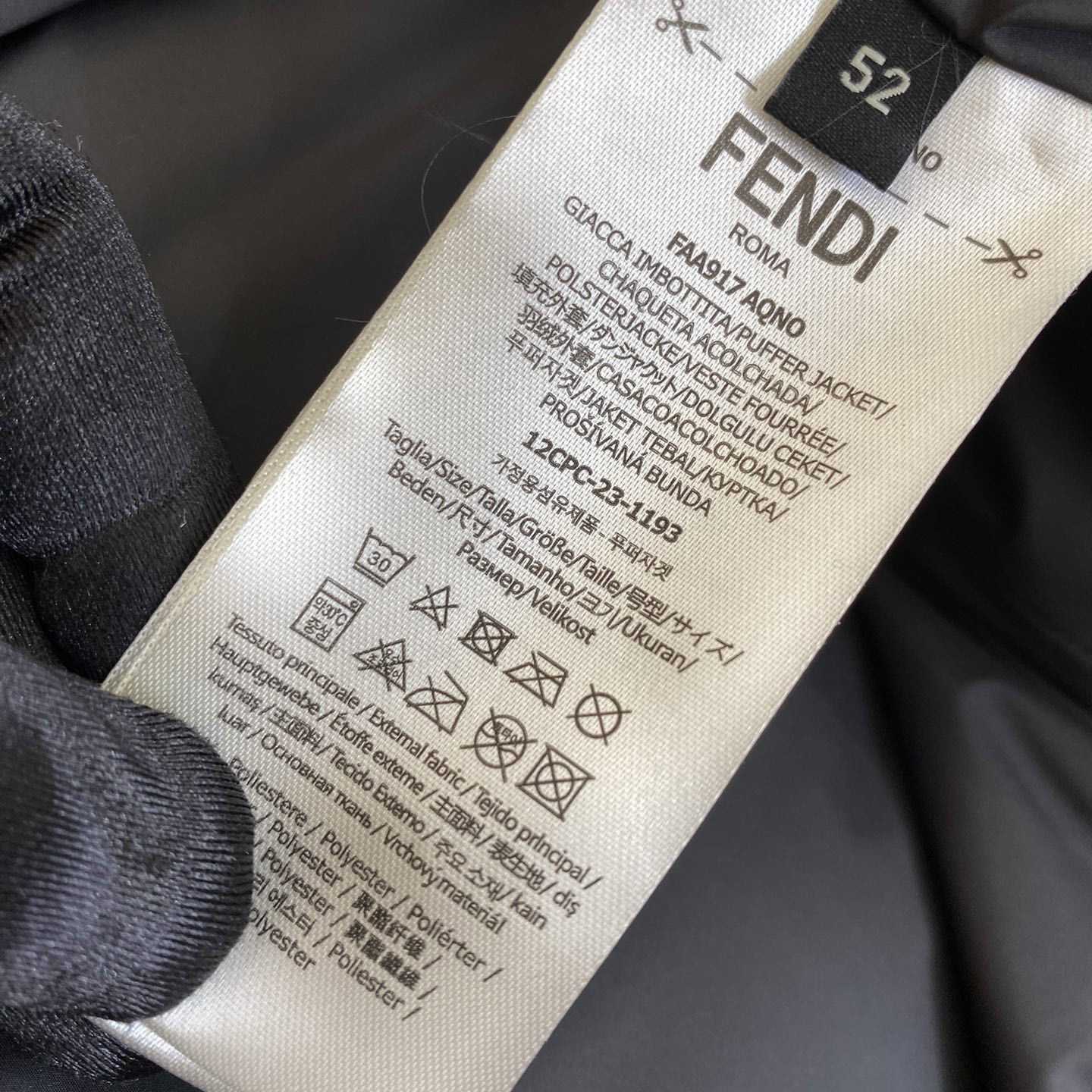 Fendi Windbreaker Black Nylon Windbreaker Jacket - PerfectKickZ