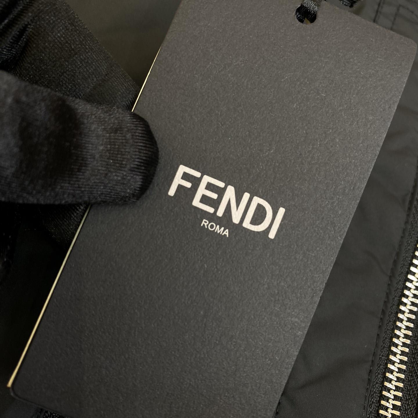 Fendi Windbreaker Black Nylon Windbreaker Jacket - PerfectKickZ