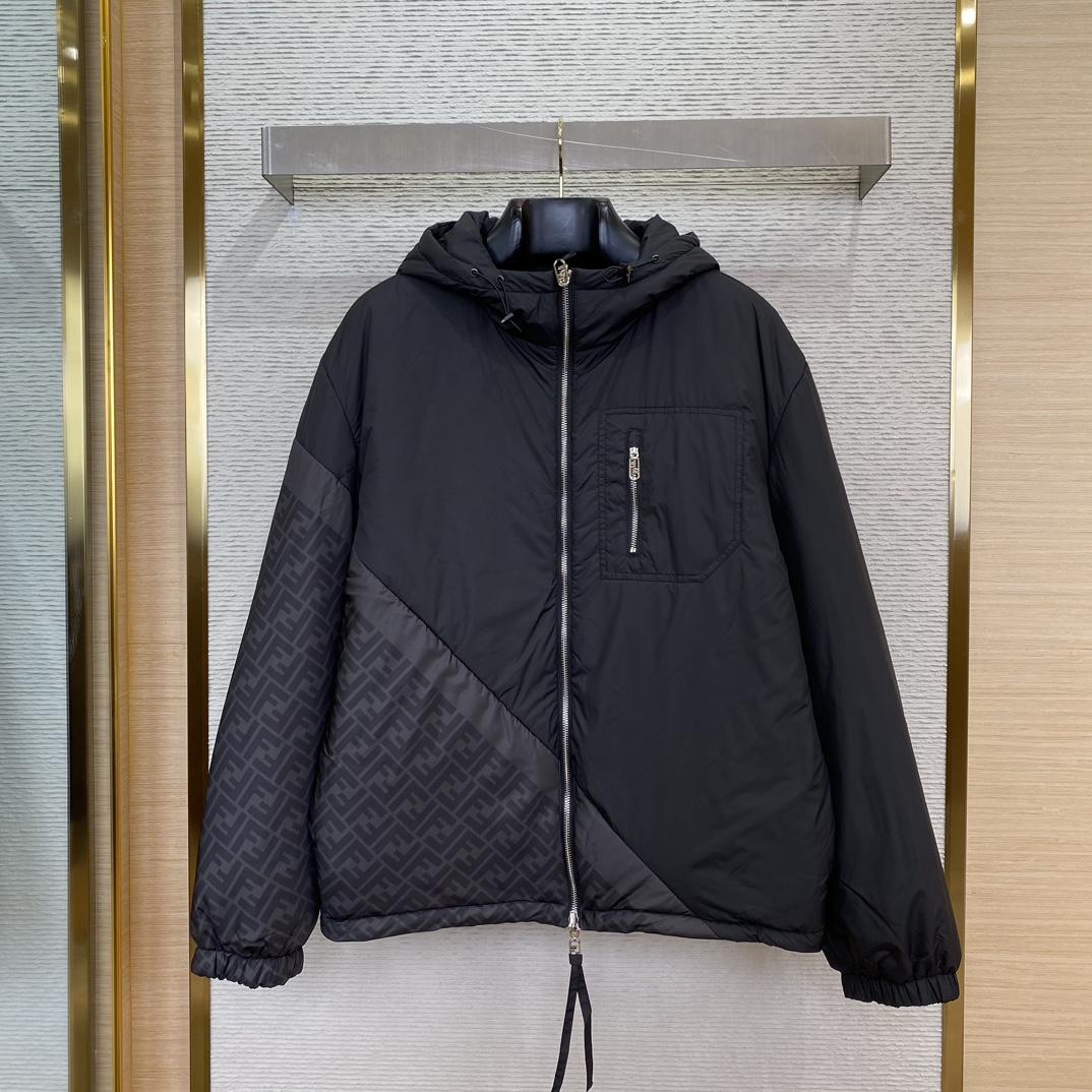 Fendi Windbreaker Black Nylon Windbreaker Jacket - PerfectKickZ