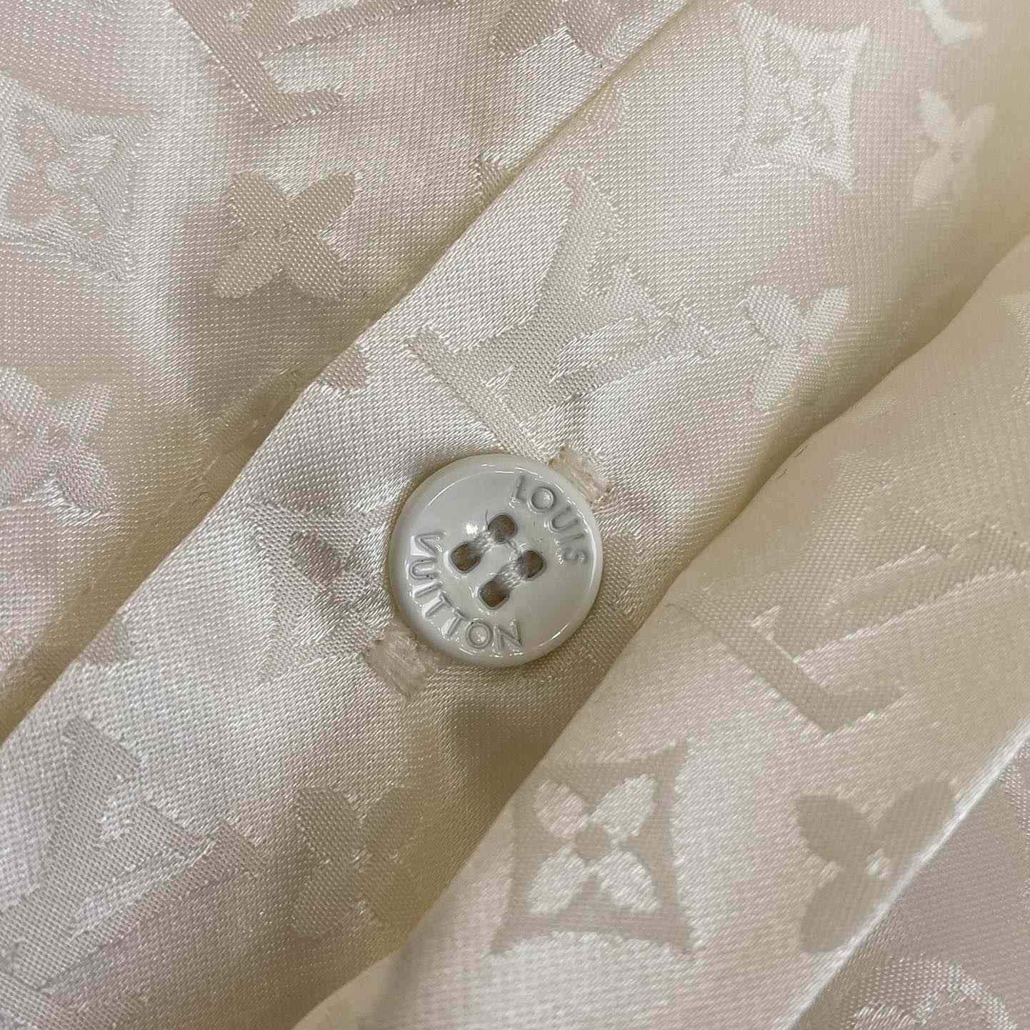 Louis Vuitton Monogram Long-Sleeved Silk Shirt - PerfectKickZ