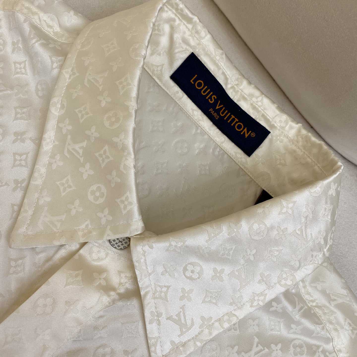 Louis Vuitton Monogram Long-Sleeved Silk Shirt - PerfectKickZ