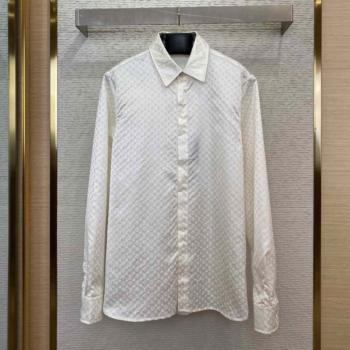 Louis Vuitton Monogram Long-Sleeved Silk Shirt - PerfectKickZ