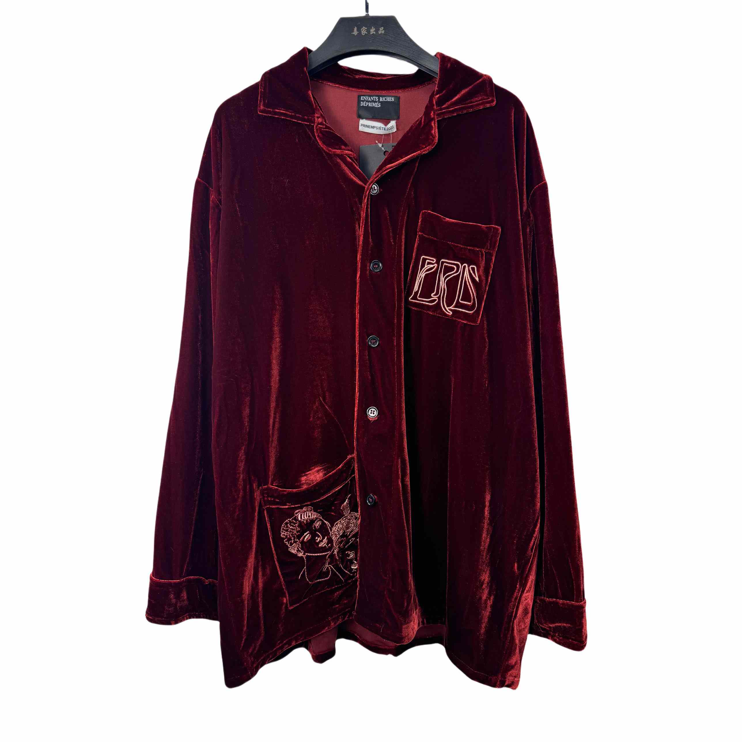 Enfants Riches Deprimes Red Velvet Shirt Coat - PerfectKickZ