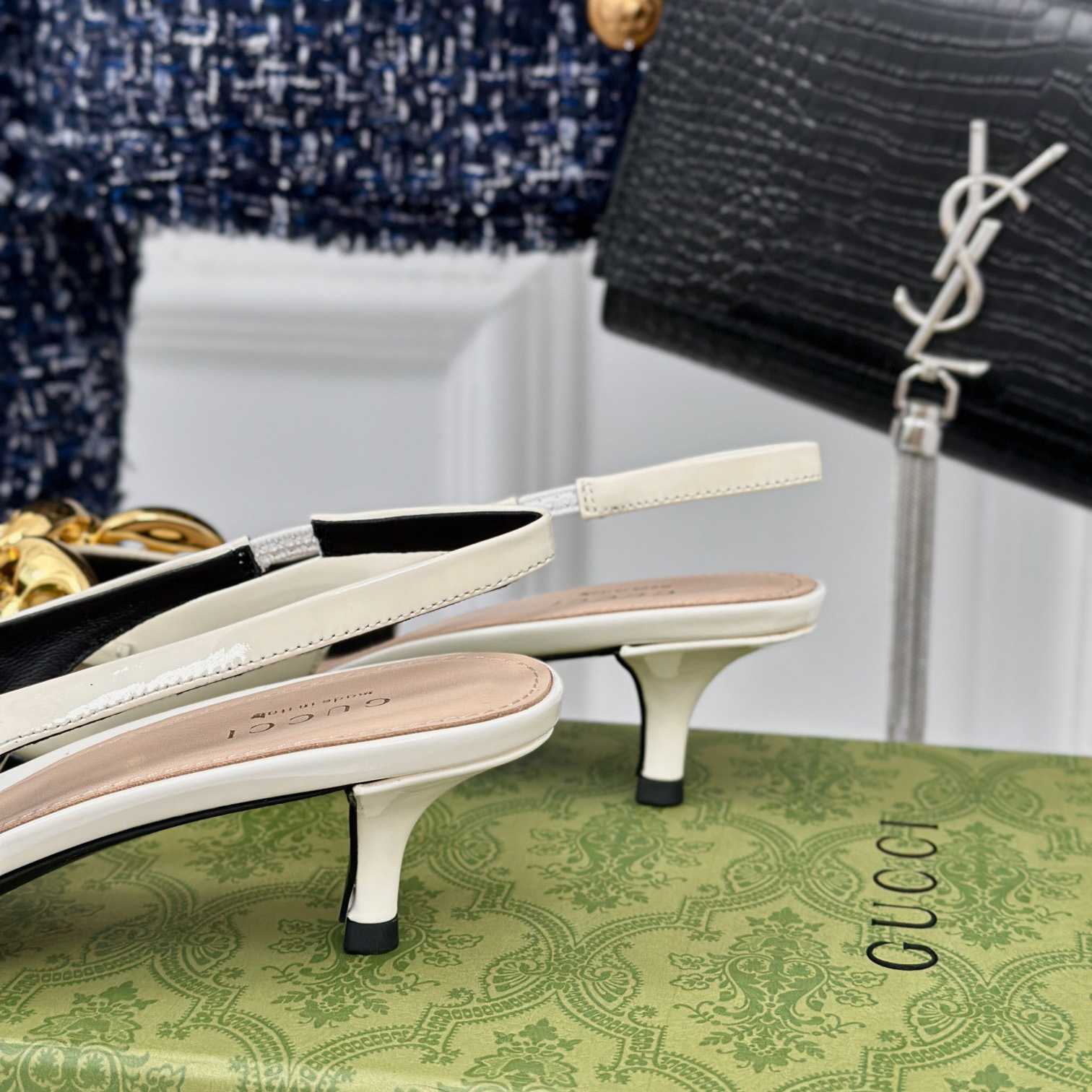 Gucci Women's Slingback With Marina Chain  - PerfectKickZ