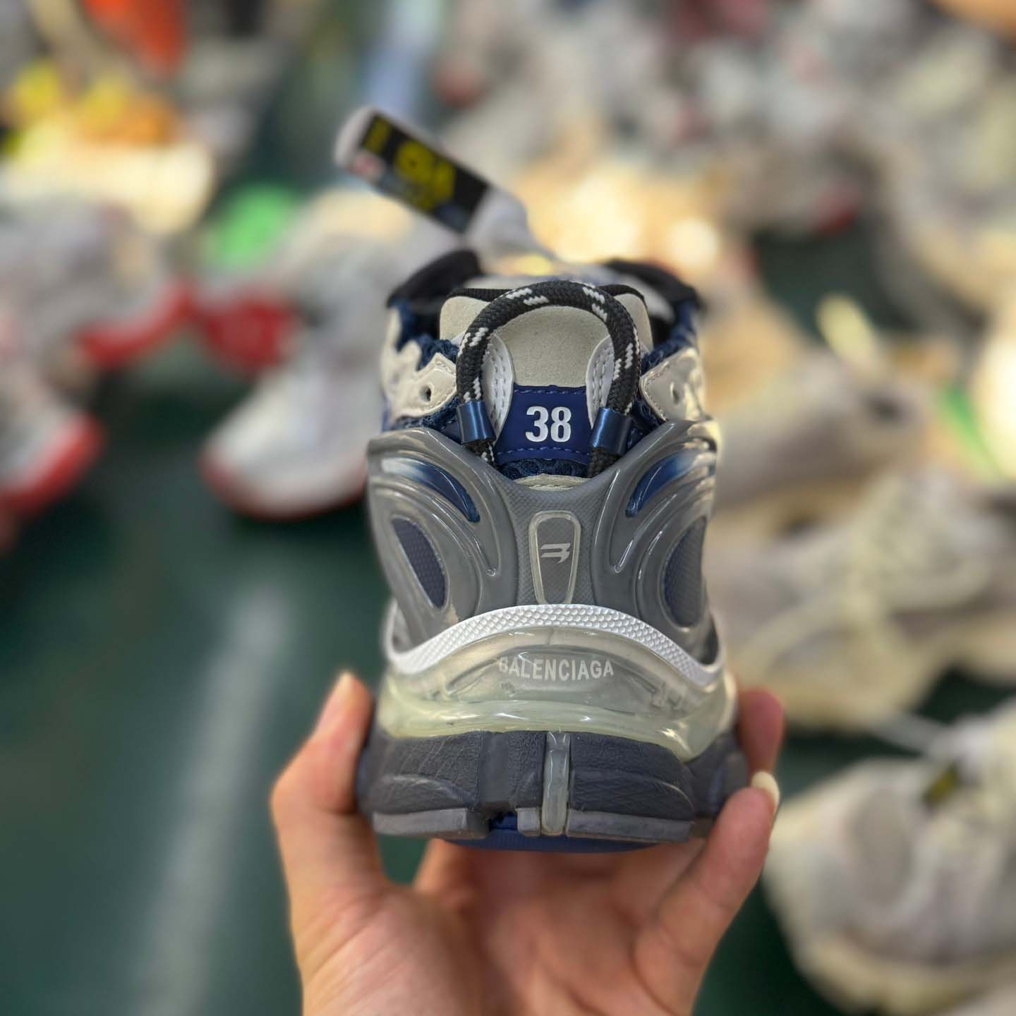 Balenciaga Runner Gradient Sneaker In Beige/navy/grey - PerfectKickZ