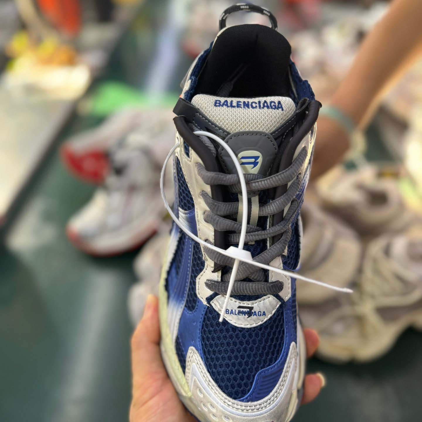Balenciaga Runner Gradient Sneaker In Beige/navy/grey - PerfectKickZ