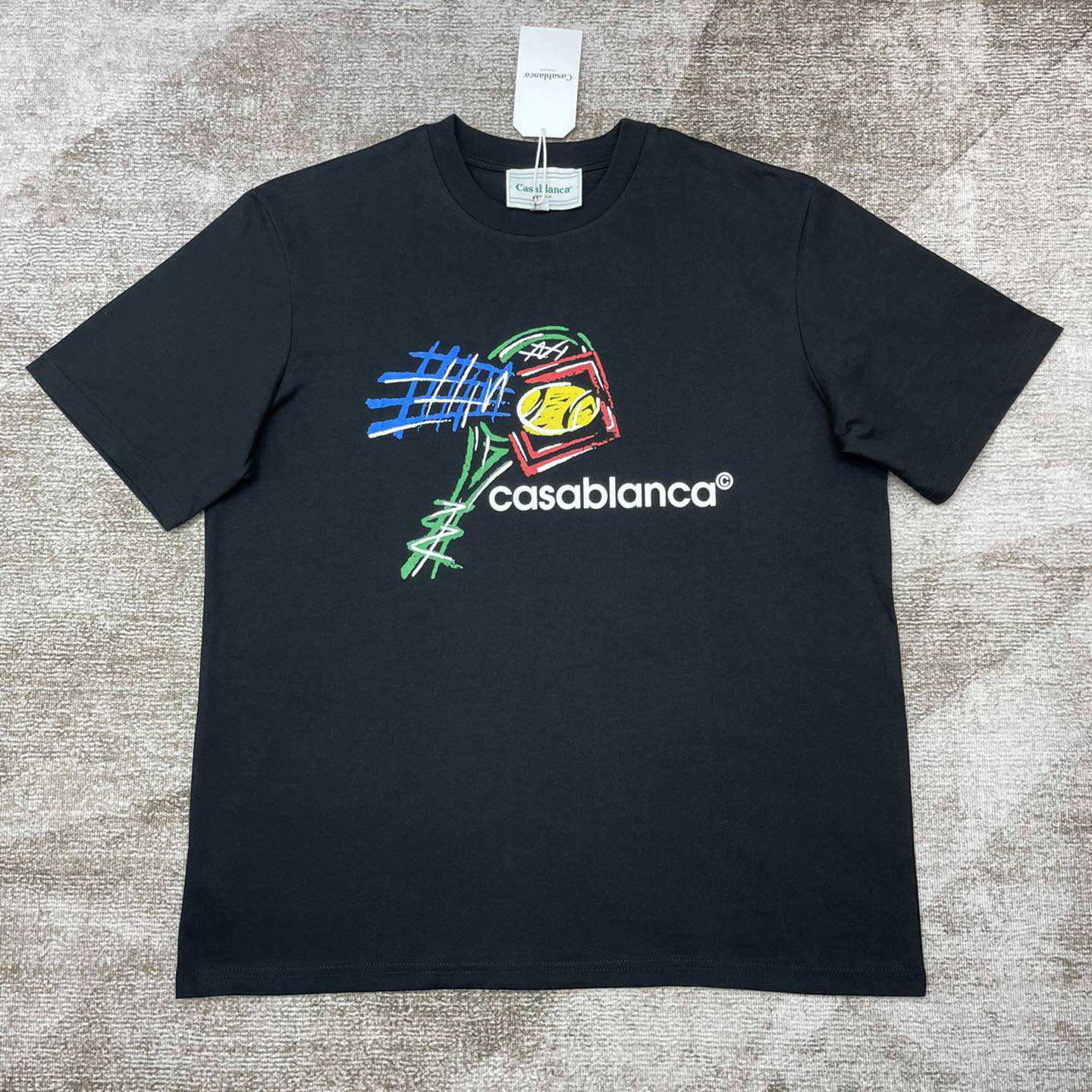 Casablanca Croquis De Tennis Screen Printed T-shirt   C899 - PerfectKickZ
