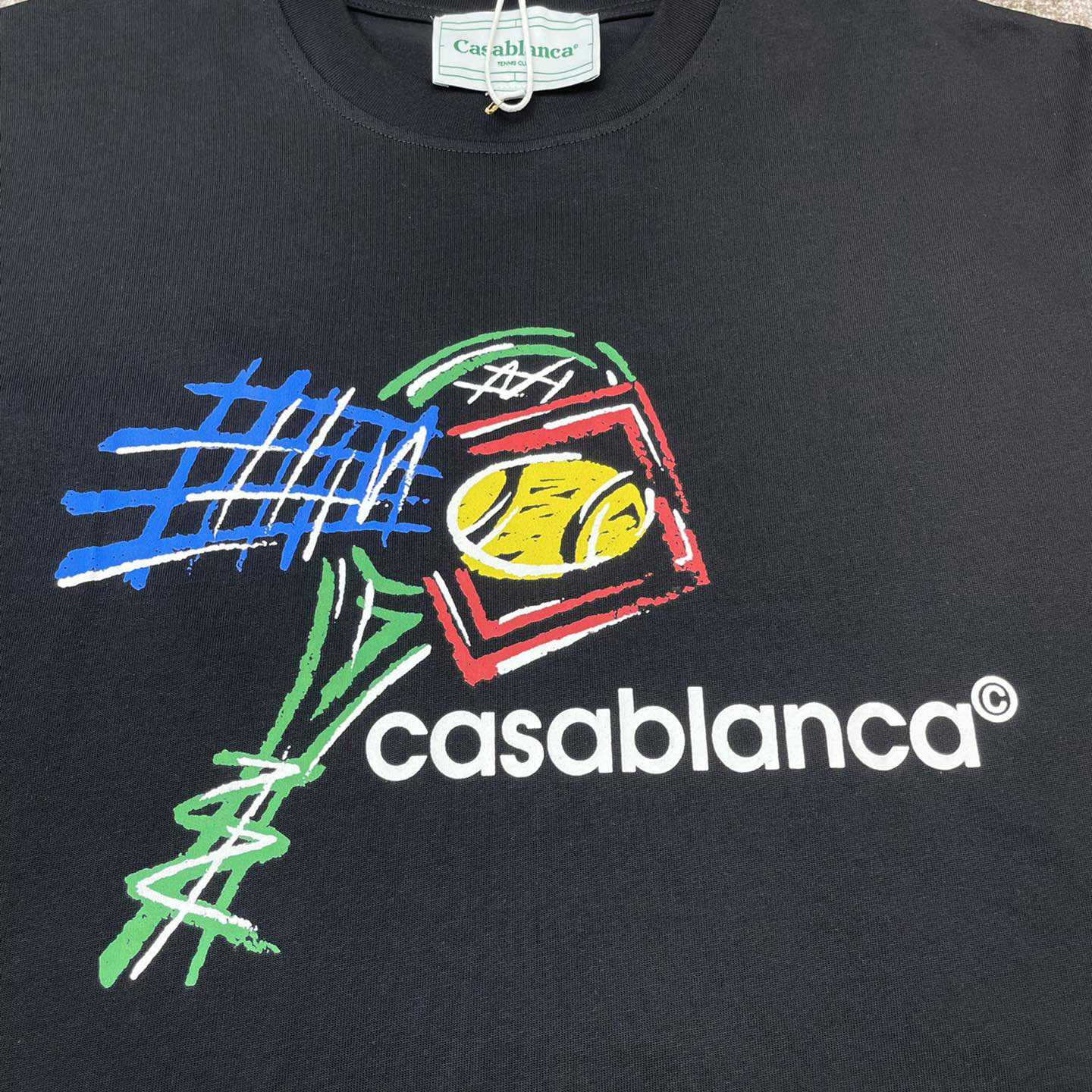 Casablanca Croquis De Tennis Screen Printed T-shirt   C899 - PerfectKickZ