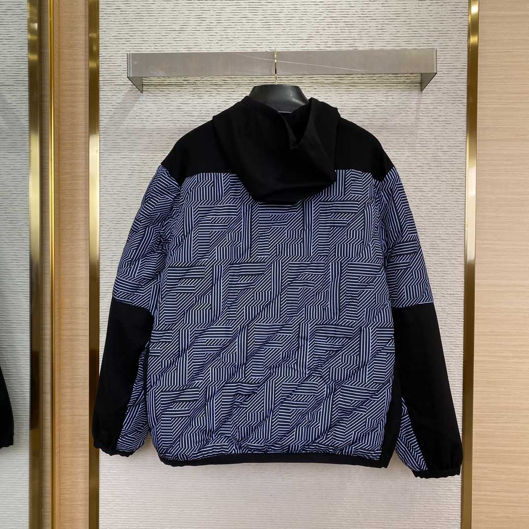Fendi Shadow-print Panelled Down Jacket - PerfectKickZ