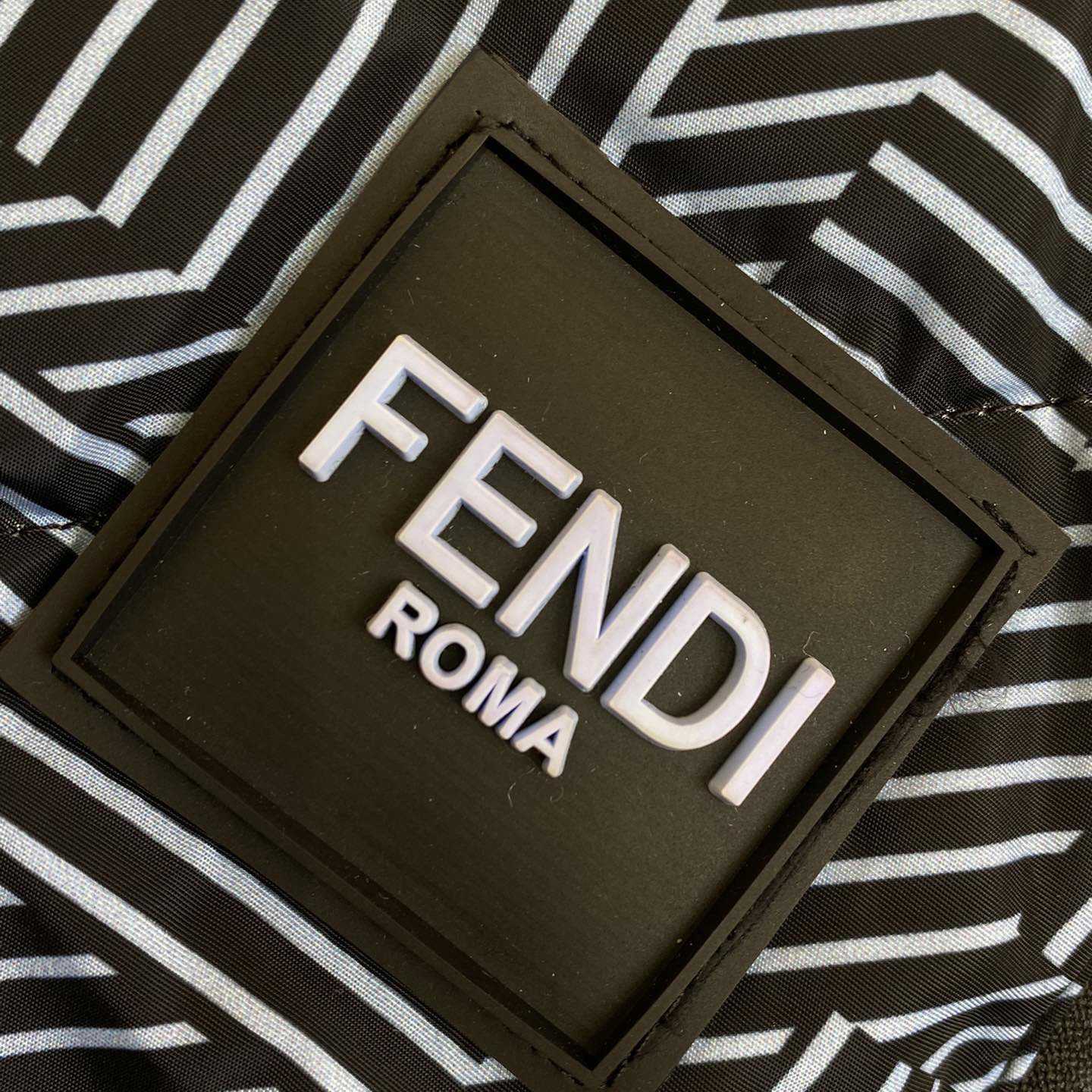 Fendi Shadow-print Panelled Down Jacket - PerfectKickZ