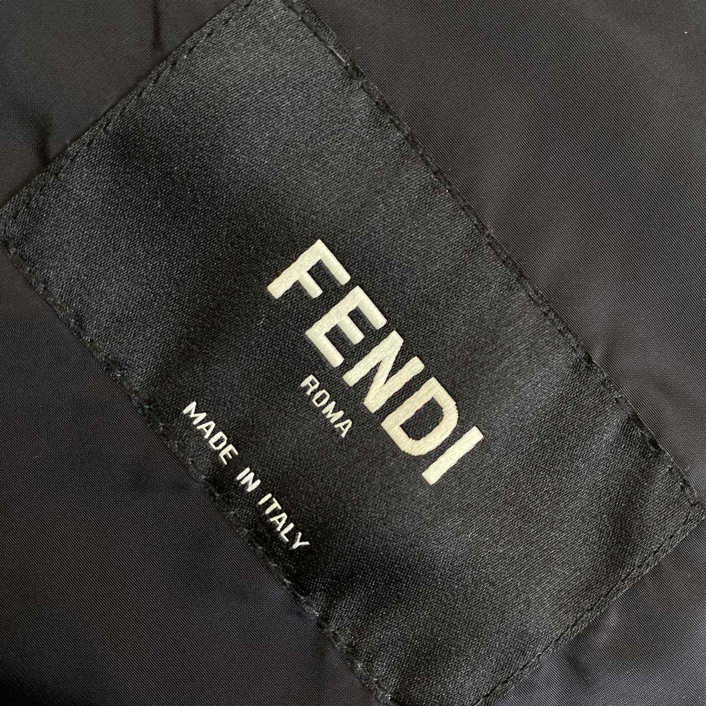 Fendi Shadow-print Panelled Down Jacket - PerfectKickZ