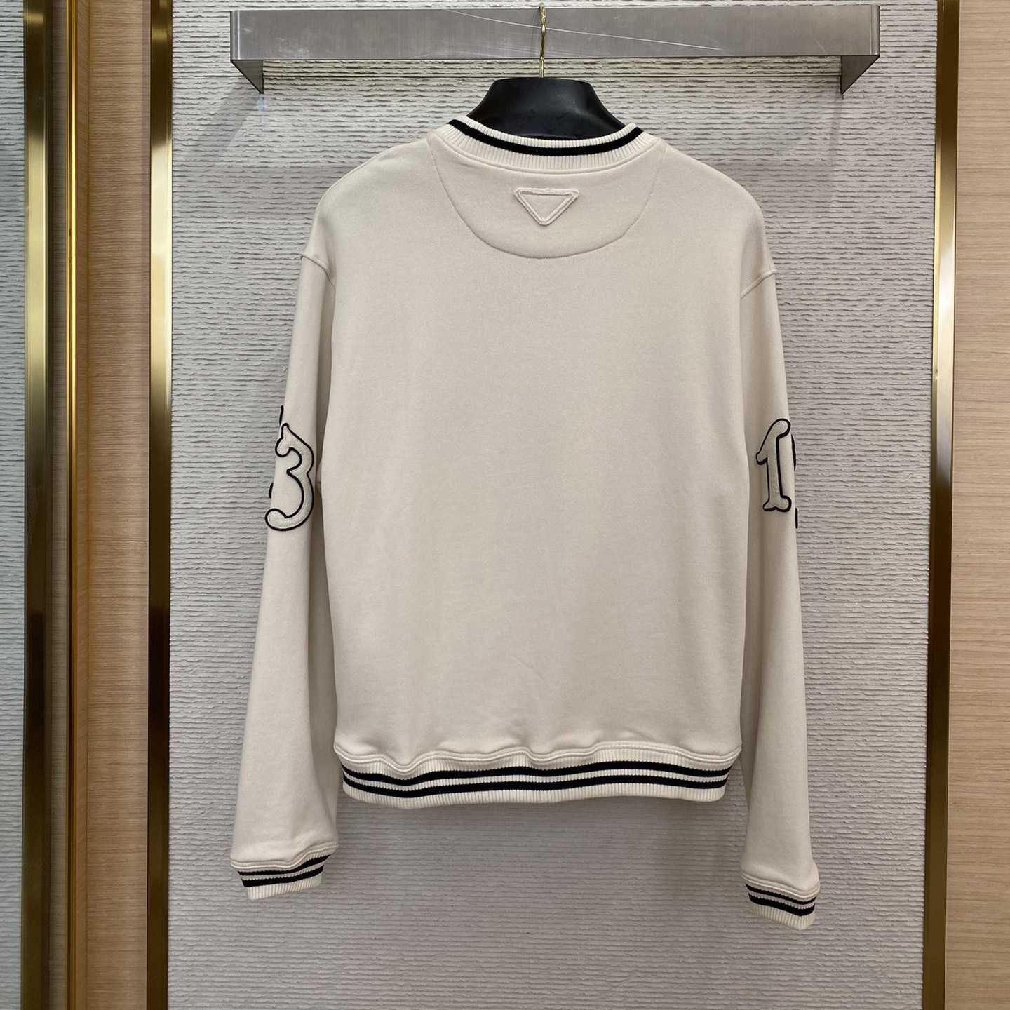 Prada Cotton Fleece Sweatshirt With Patches - PerfectKickZ