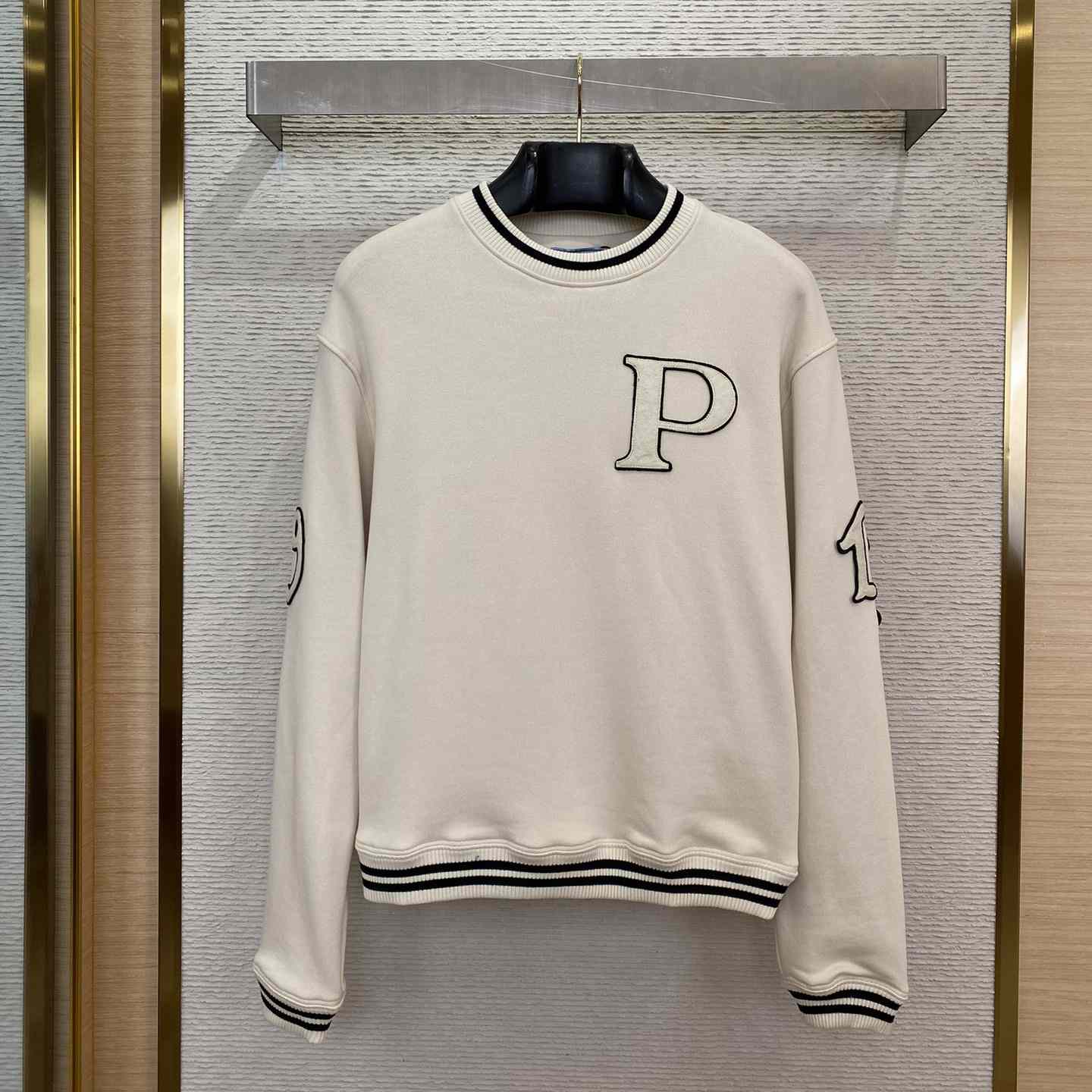 Prada Cotton Fleece Sweatshirt With Patches - PerfectKickZ