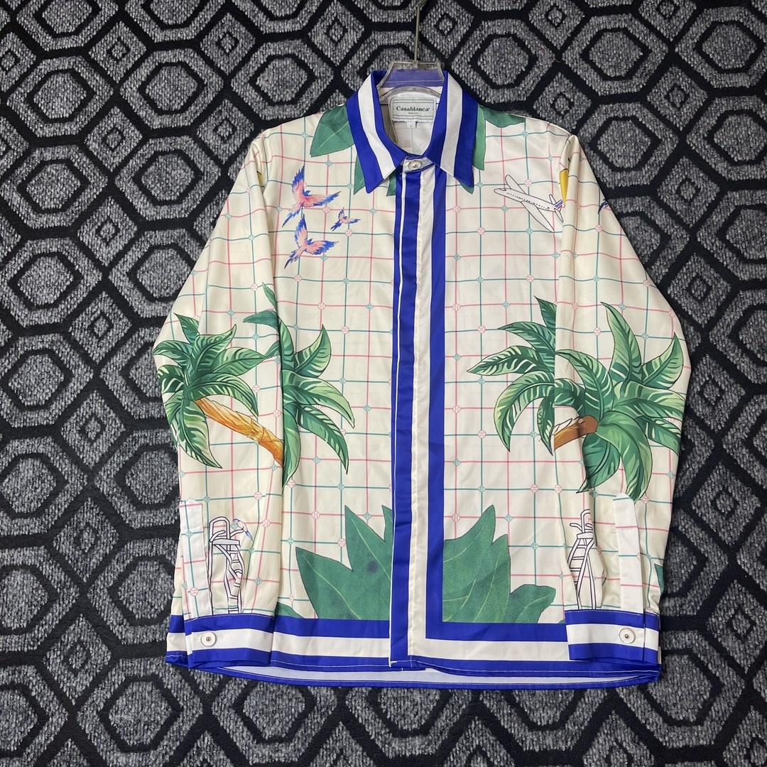 Casablanca Paris tennis club classic silk shirt - PerfectKickZ