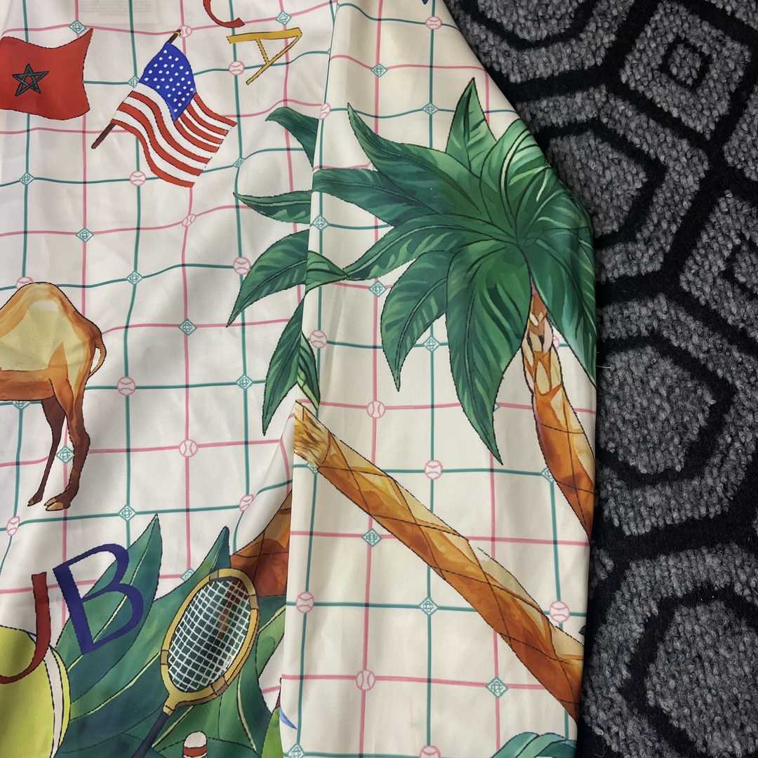 Casablanca Paris tennis club classic silk shirt - PerfectKickZ