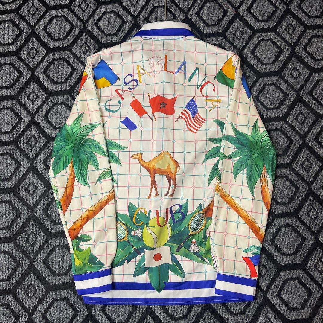 Casablanca Paris tennis club classic silk shirt - PerfectKickZ