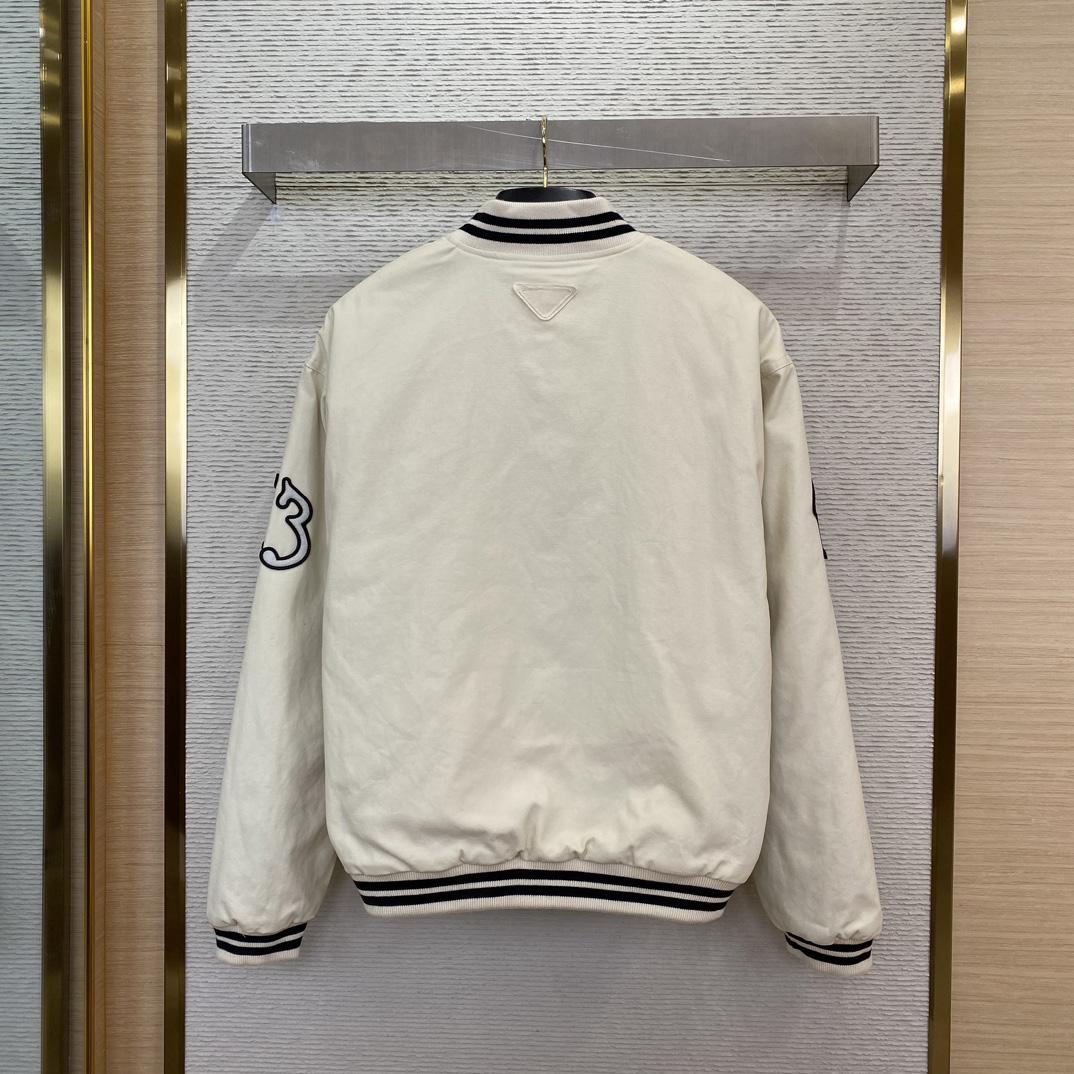 Prada Kid Mohair Bomber Jacket With Patches - 