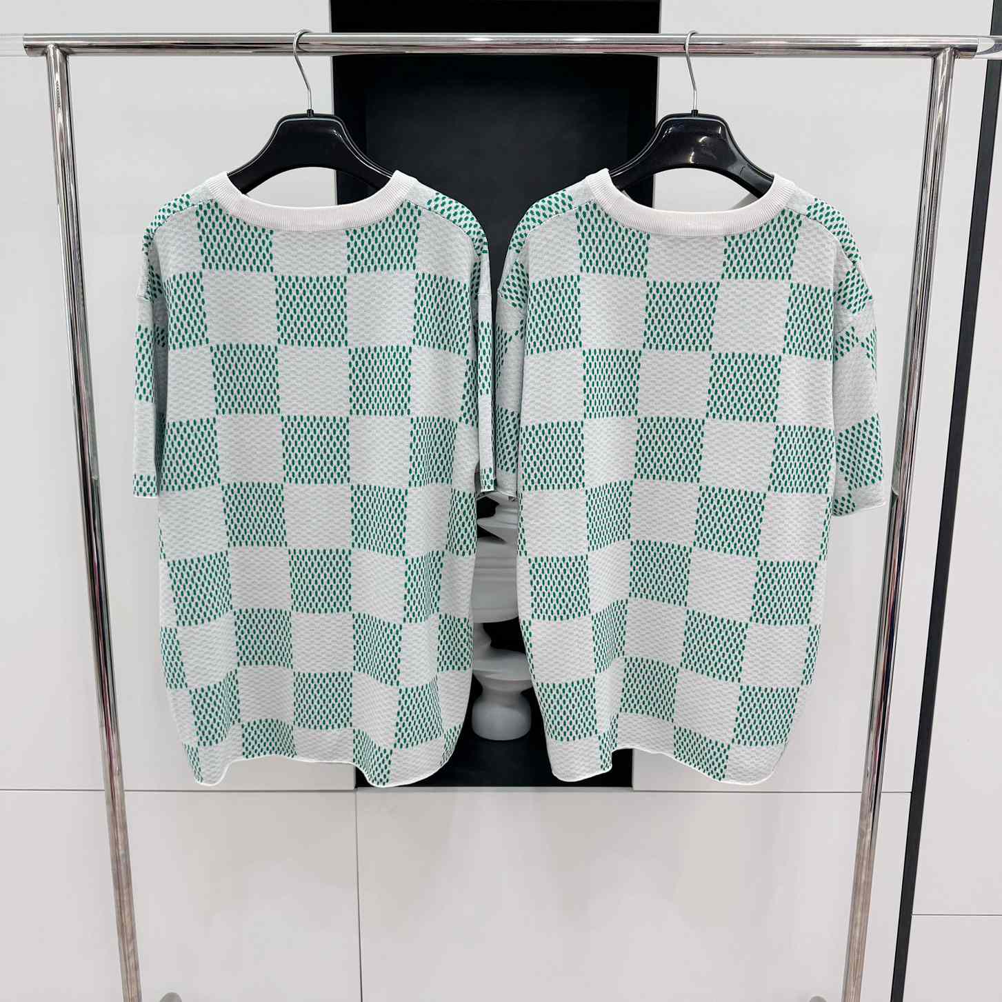 Louis Vuitton Damier Knitted Short-Sleeved Crewneck  1AFIX4 - PerfectKickZ
