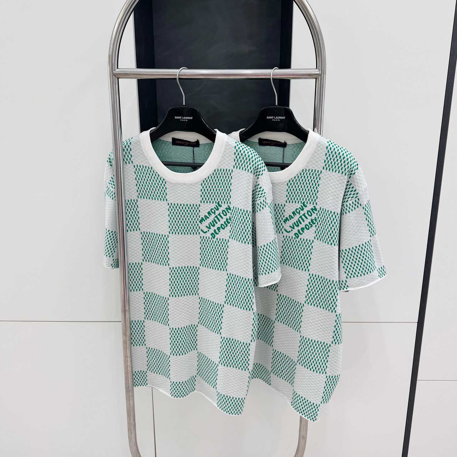 Louis Vuitton Damier Knitted Short-Sleeved Crewneck  1AFIX4 - PerfectKickZ