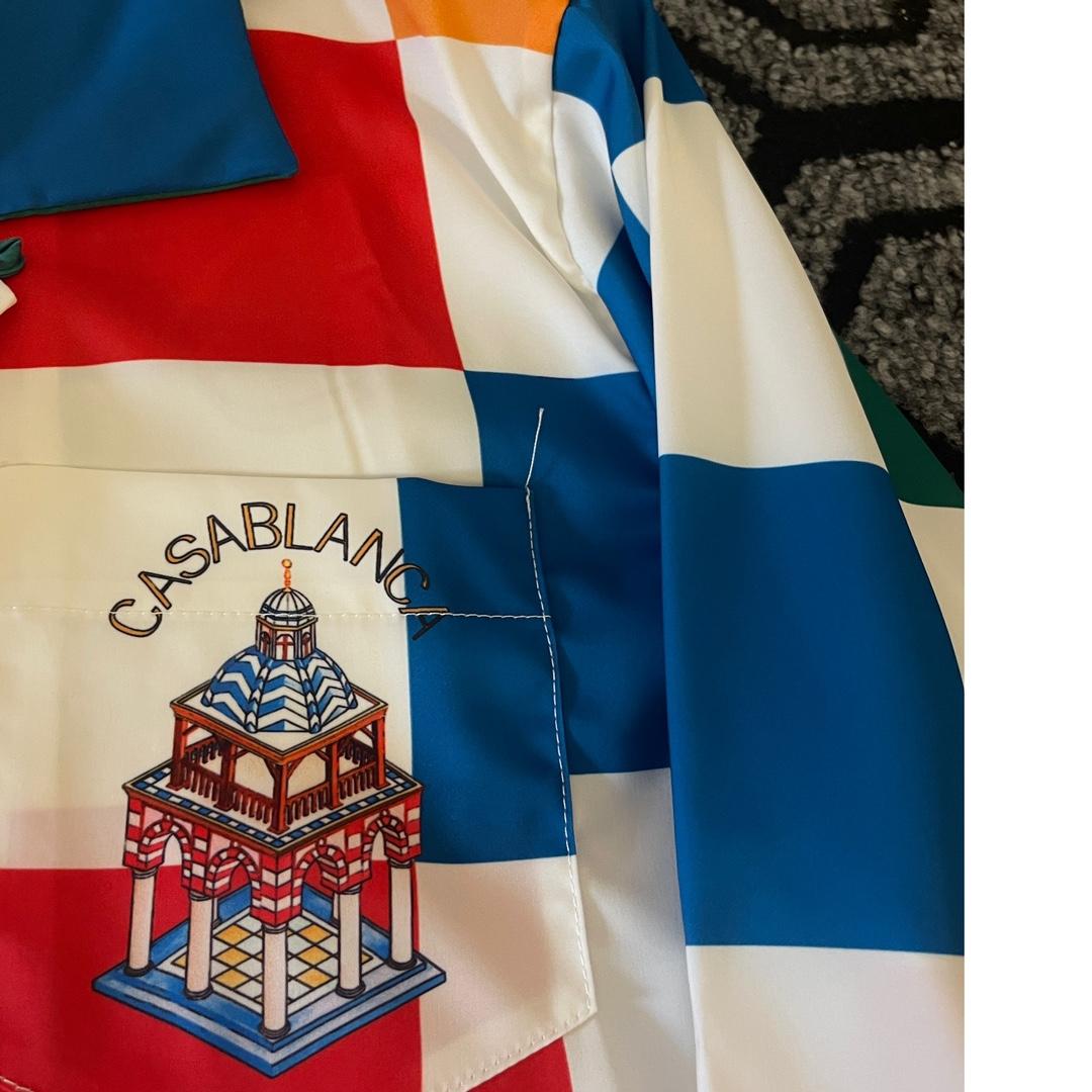 Casablanca Checkerboard-print Silk Shirt - PerfectKickZ