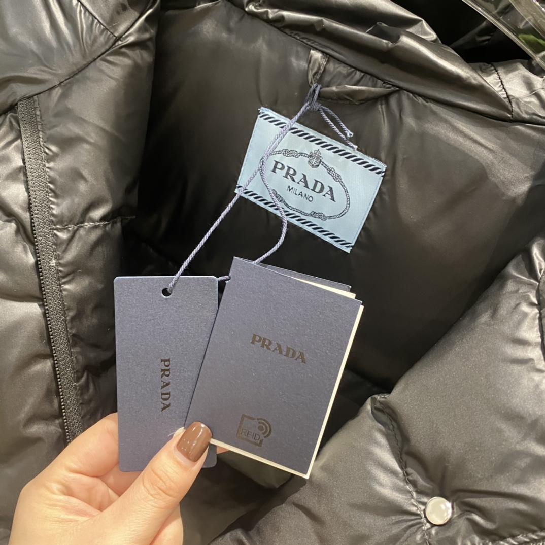 Prada Re-Nylon Convertible Cropped Down Jacket - PerfectKickZ