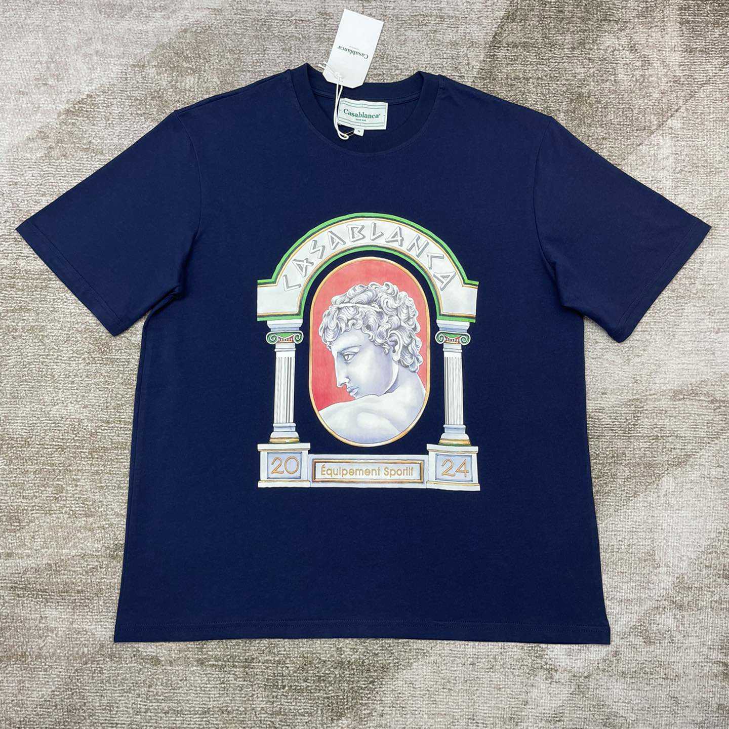 Casablanca Blue La Medaille Printed T-Shirt    C912 - PerfectKickZ