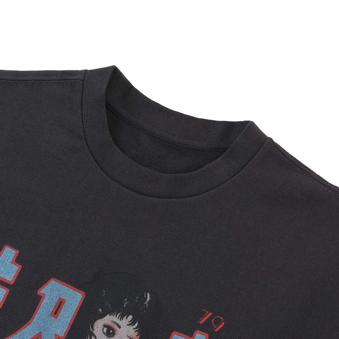 Enfants Riches Deprimes Dark Gray Bad School Girl Printed Crewneck Cotton Sweatshirt - PerfectKickZ