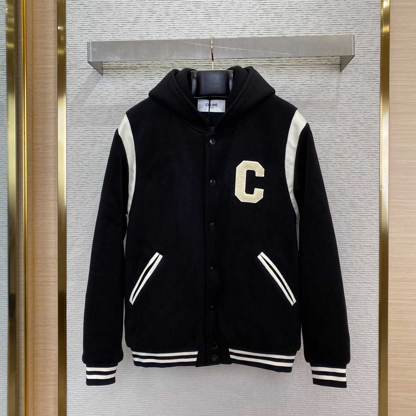 Celine Hooded Teddy Jacket In Cashmere Wool - PerfectKickZ