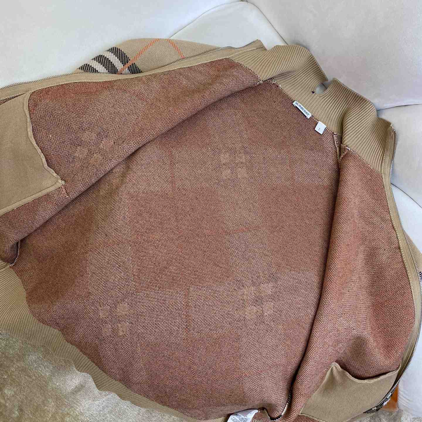 Burberry Check Wool Blend Track Jacket - PerfectKickZ