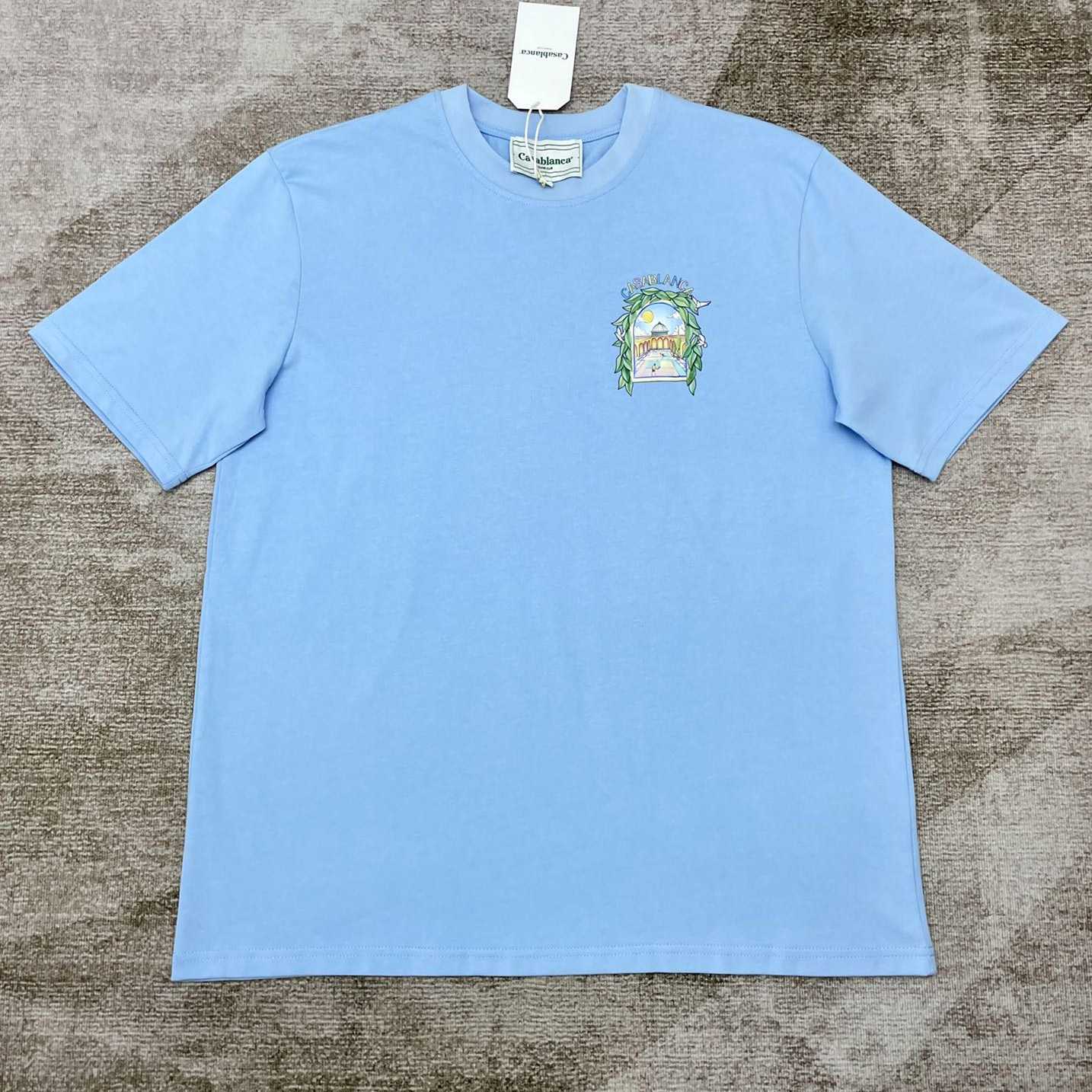 Casablanca Blue 'Casablanca Avenida' T-Shirt   C891 - PerfectKickZ
