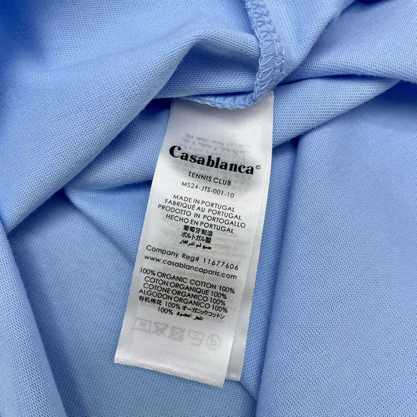 Casablanca Blue 'Casablanca Avenida' T-Shirt   C891 - PerfectKickZ