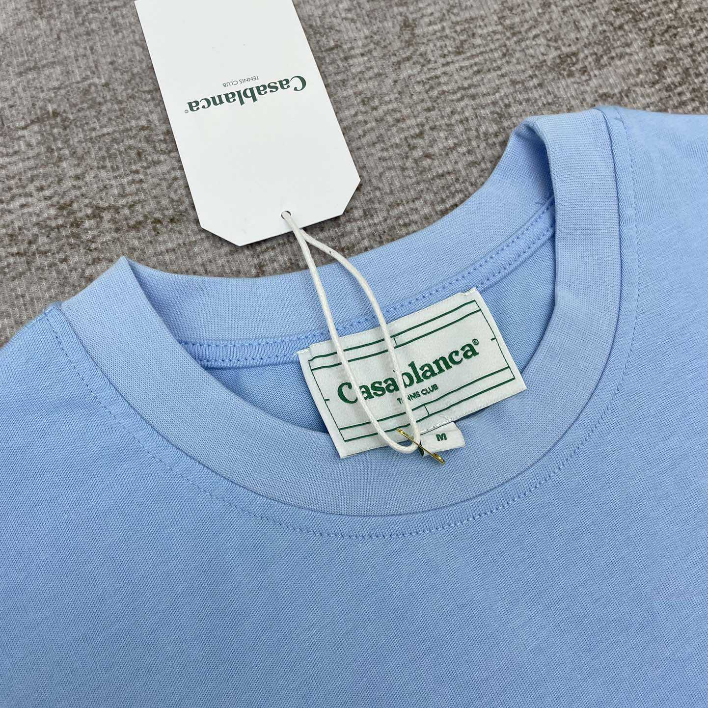 Casablanca Blue 'Casablanca Avenida' T-Shirt   C891 - PerfectKickZ