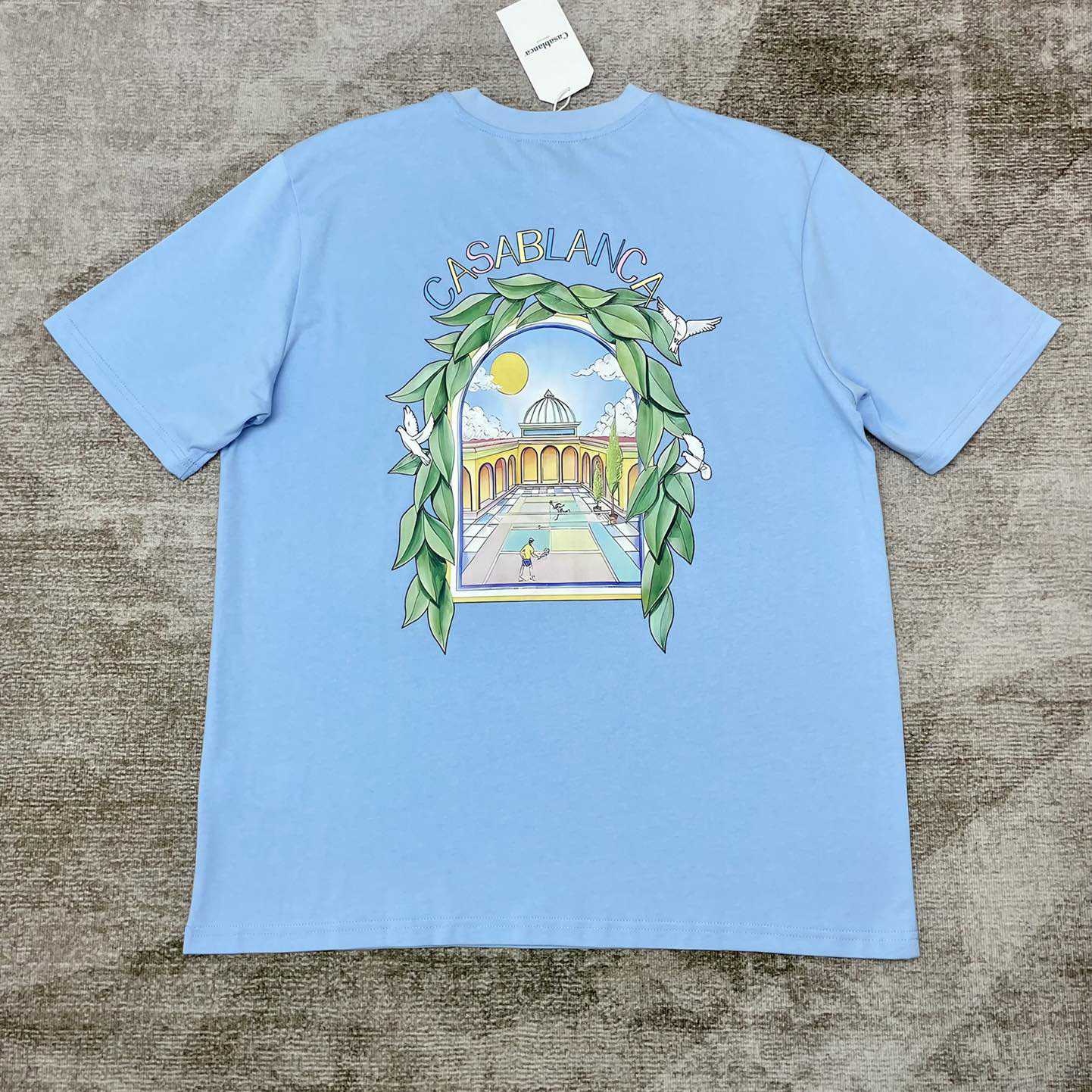 Casablanca Blue 'Casablanca Avenida' T-Shirt   C891 - PerfectKickZ