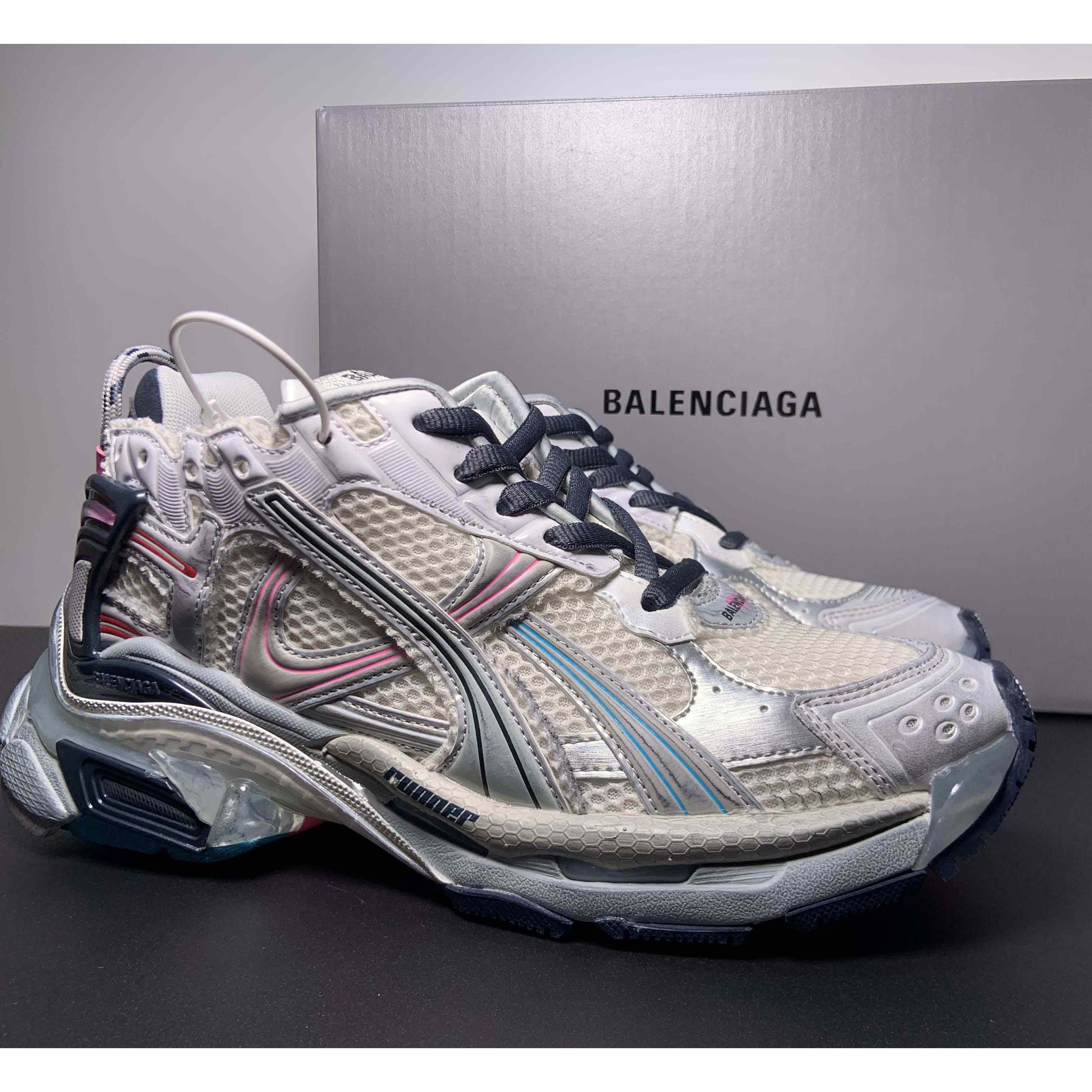 Balenciaga Runner Sneaker In Light Beige/grey/pink/blue - PerfectKickZ