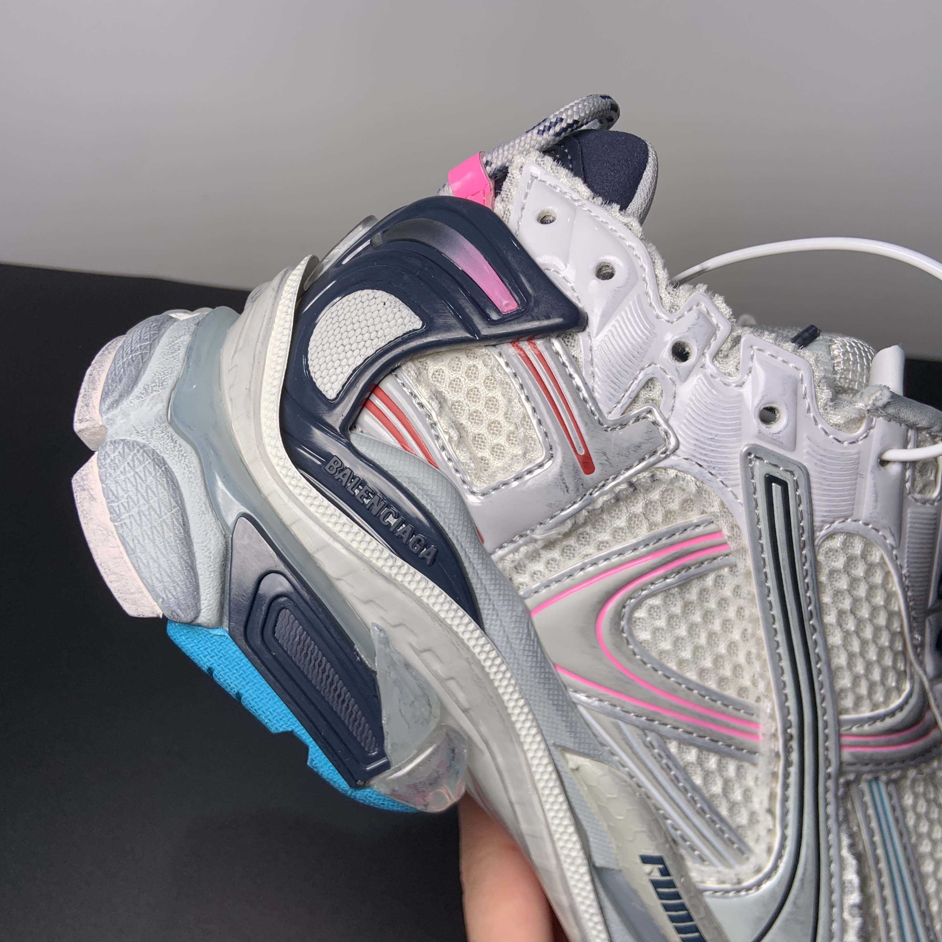 Balenciaga Runner Sneaker In Light Beige/grey/pink/blue - PerfectKickZ