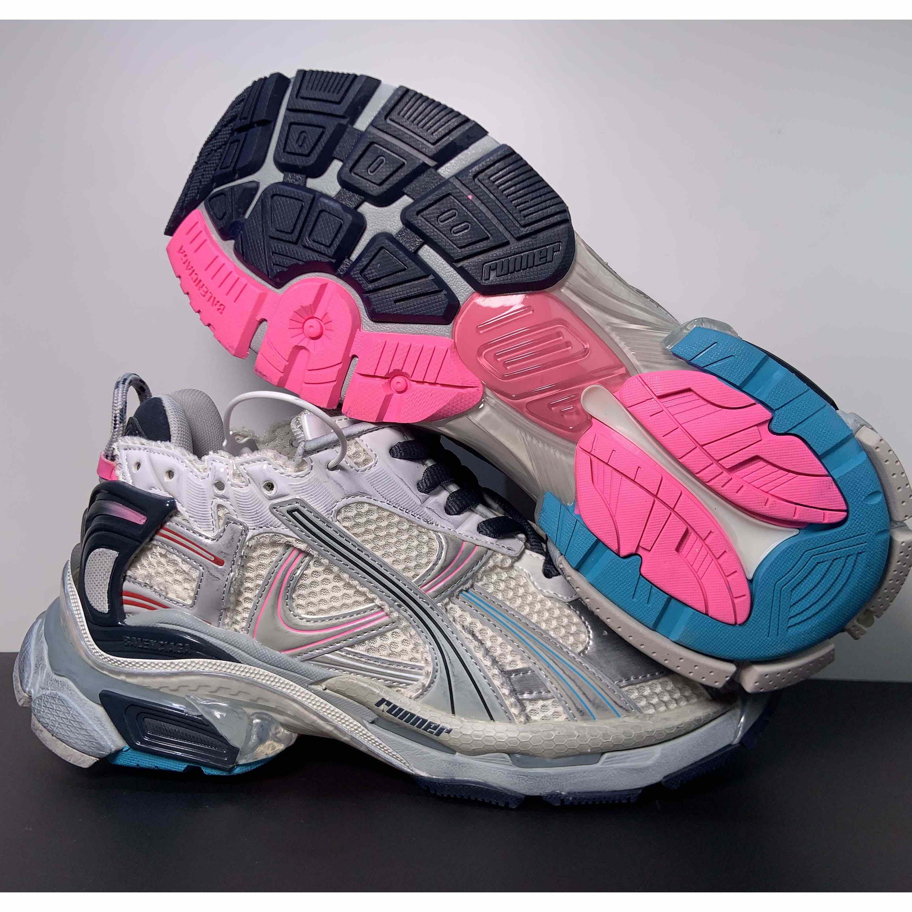 Balenciaga Runner Sneaker In Light Beige/grey/pink/blue - PerfectKickZ