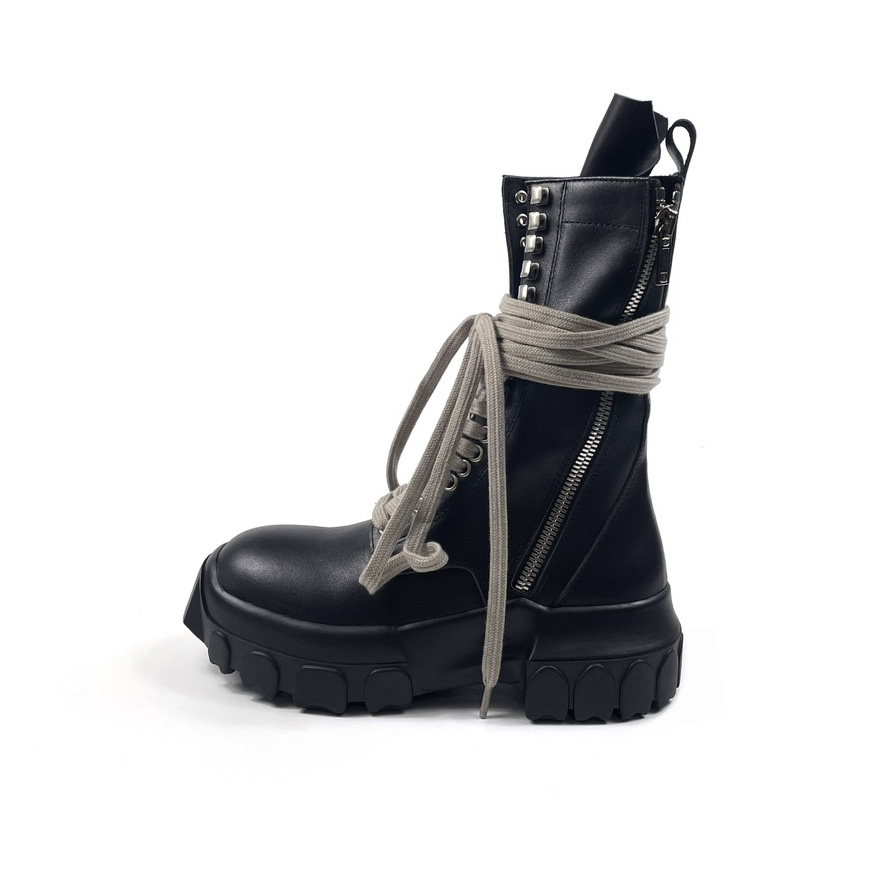 Rick Owens Lace-up Leather Boots - PerfectKickZ