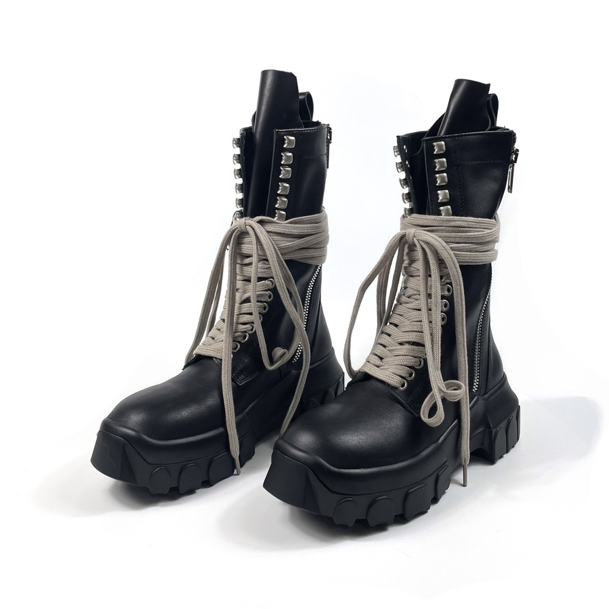 Rick Owens Lace-up Leather Boots - PerfectKickZ