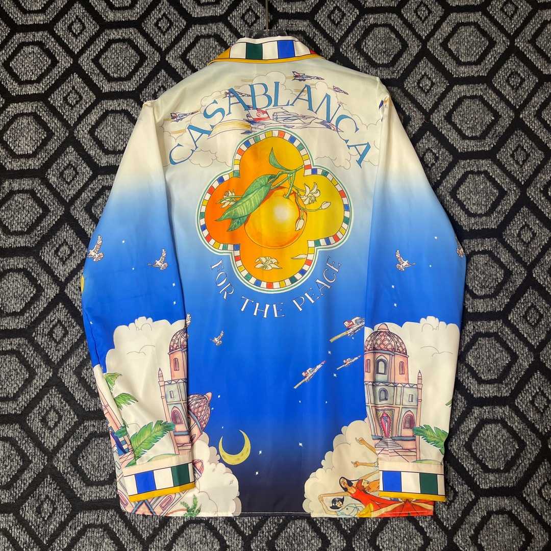 Casablanca Le Dimension Illustration Style-print Shirt - PerfectKickZ